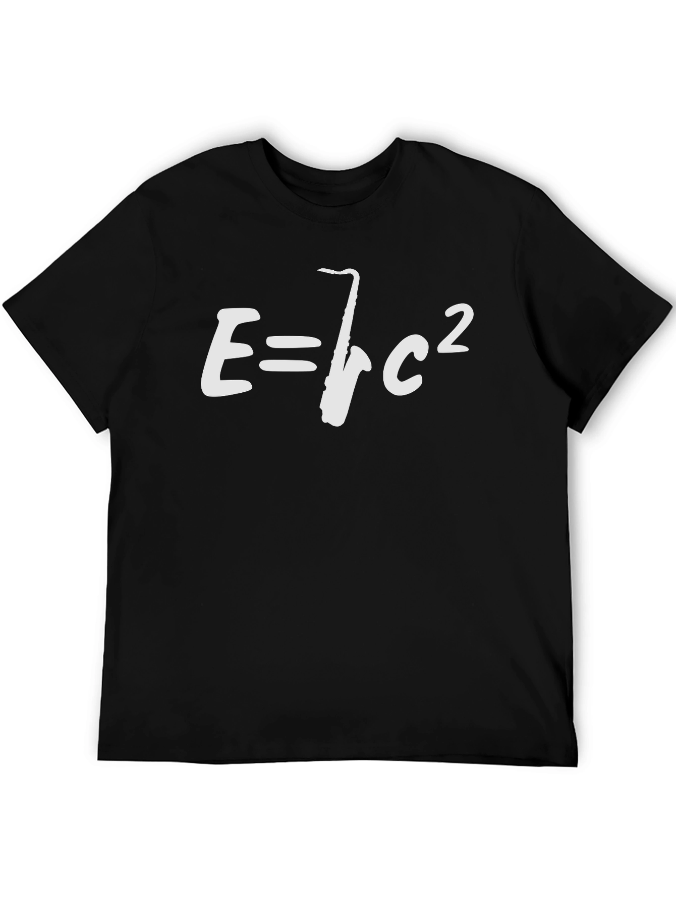 E=Saxophone C Squared Black T-Shirt