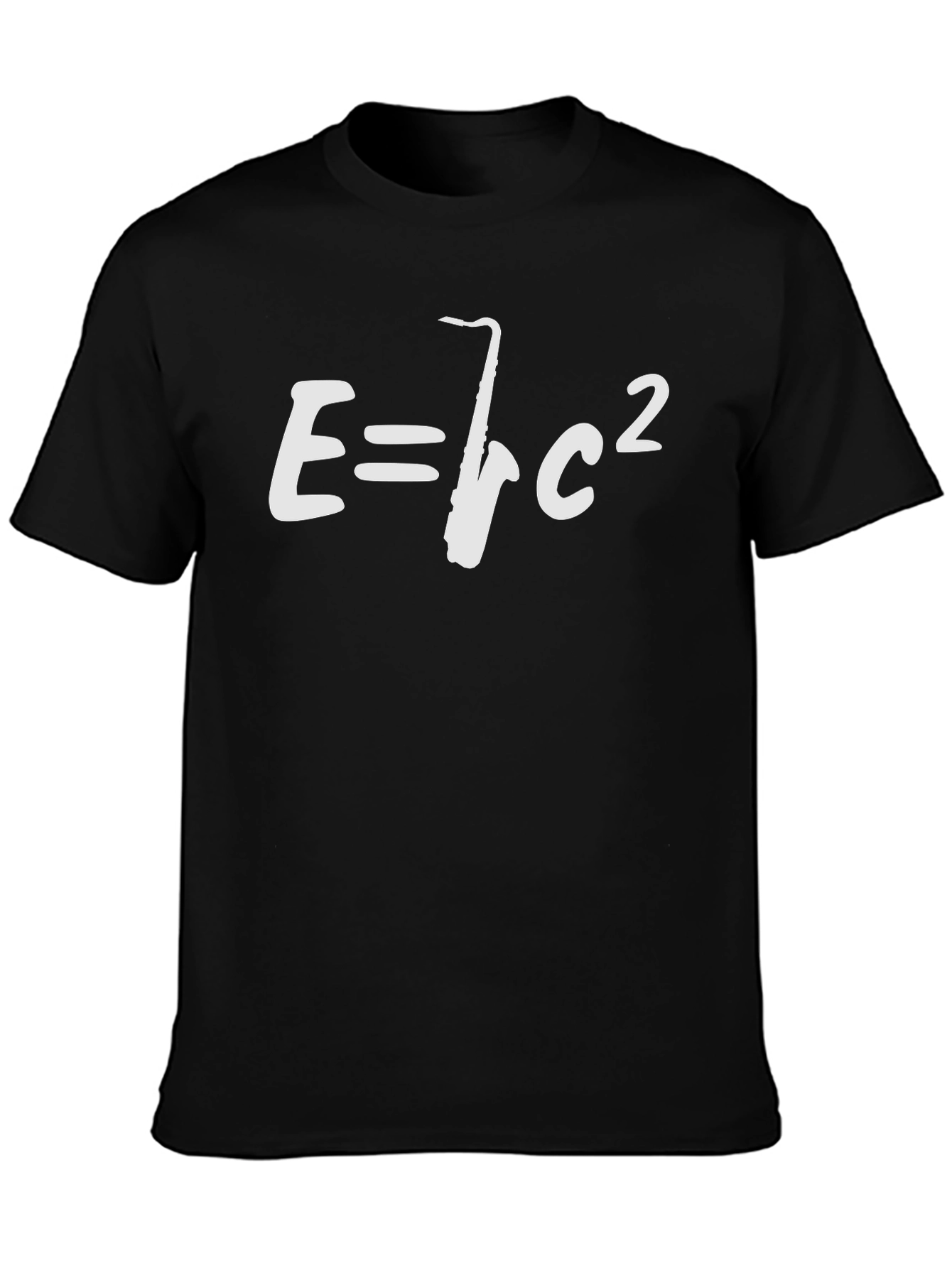 E=Saxophone C Squared Black T-Shirt