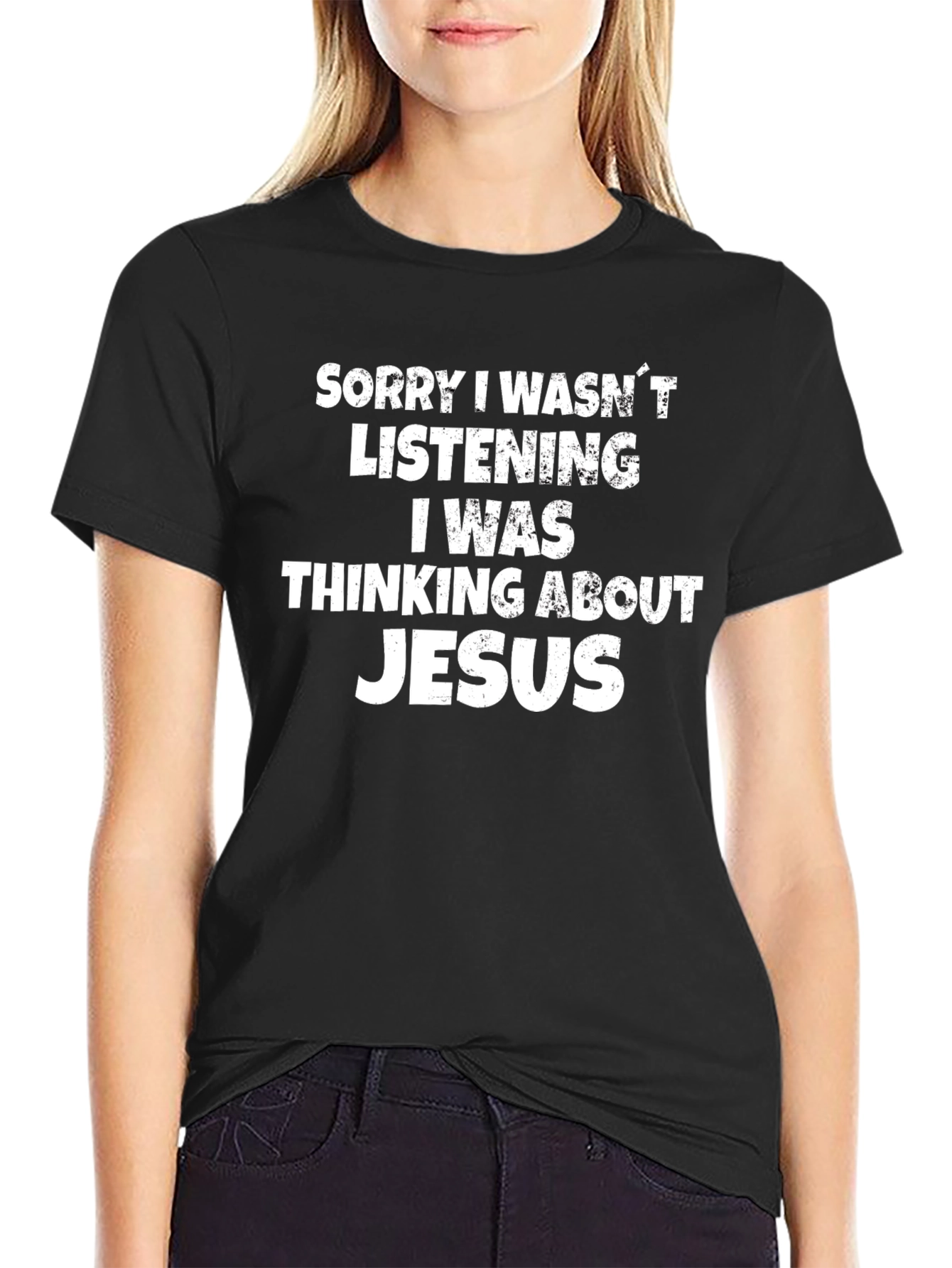 Thinking About Jesus T-Shirt - Funny Christian Tee