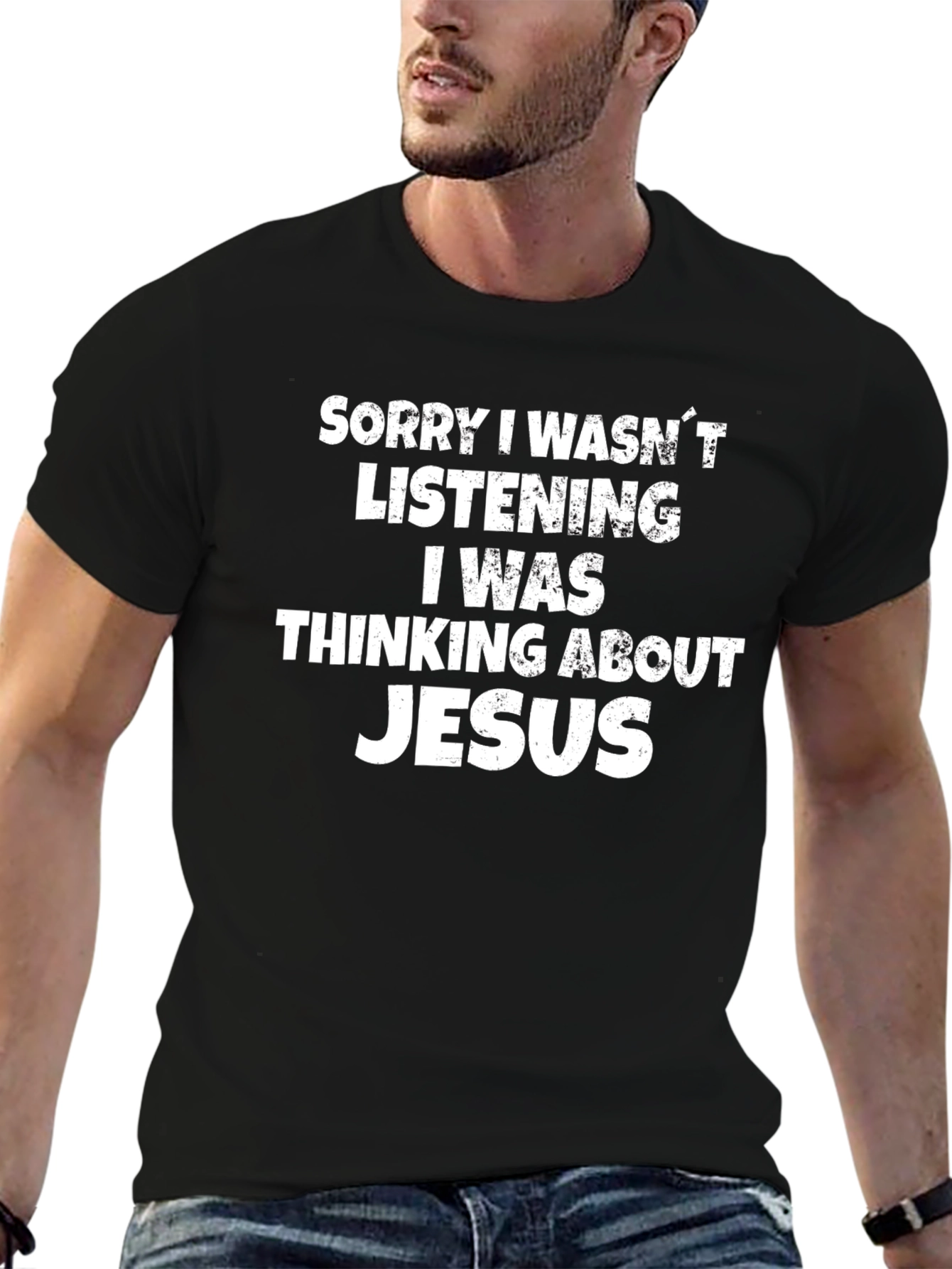 Thinking About Jesus T-Shirt - Funny Christian Tee