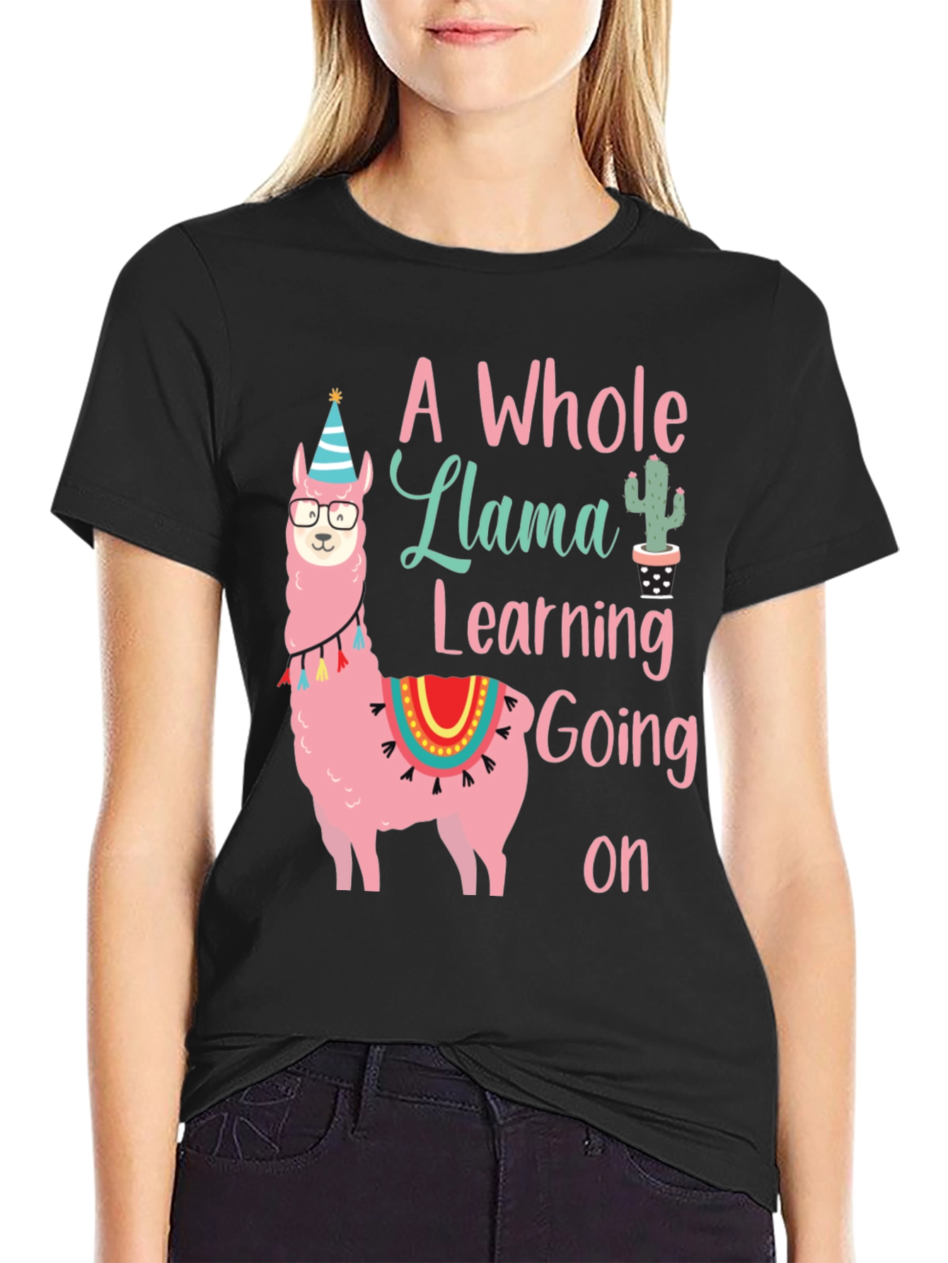 A Whole Llama Learning Going On T-Shirt