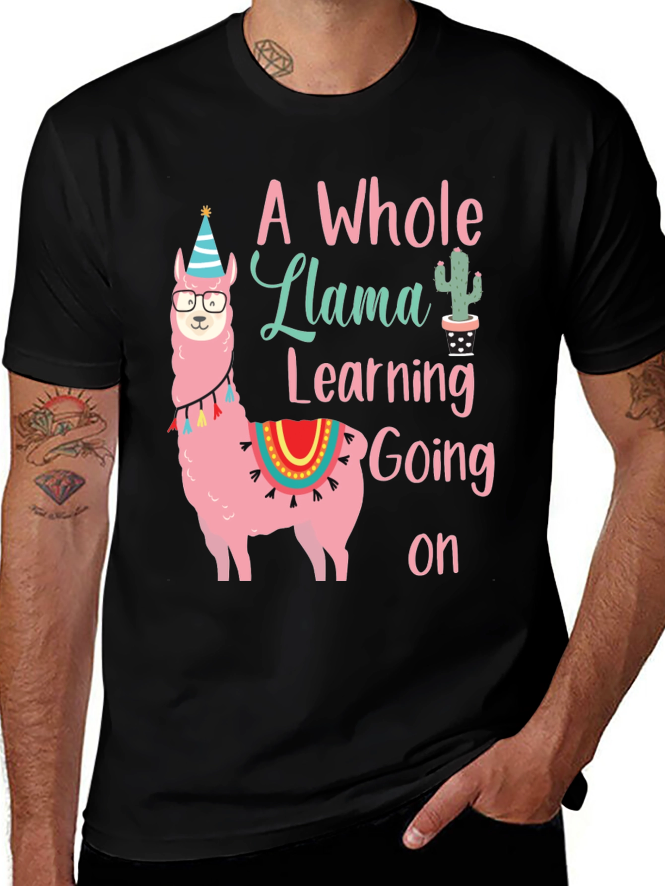 A Whole Llama Learning Going On T-Shirt