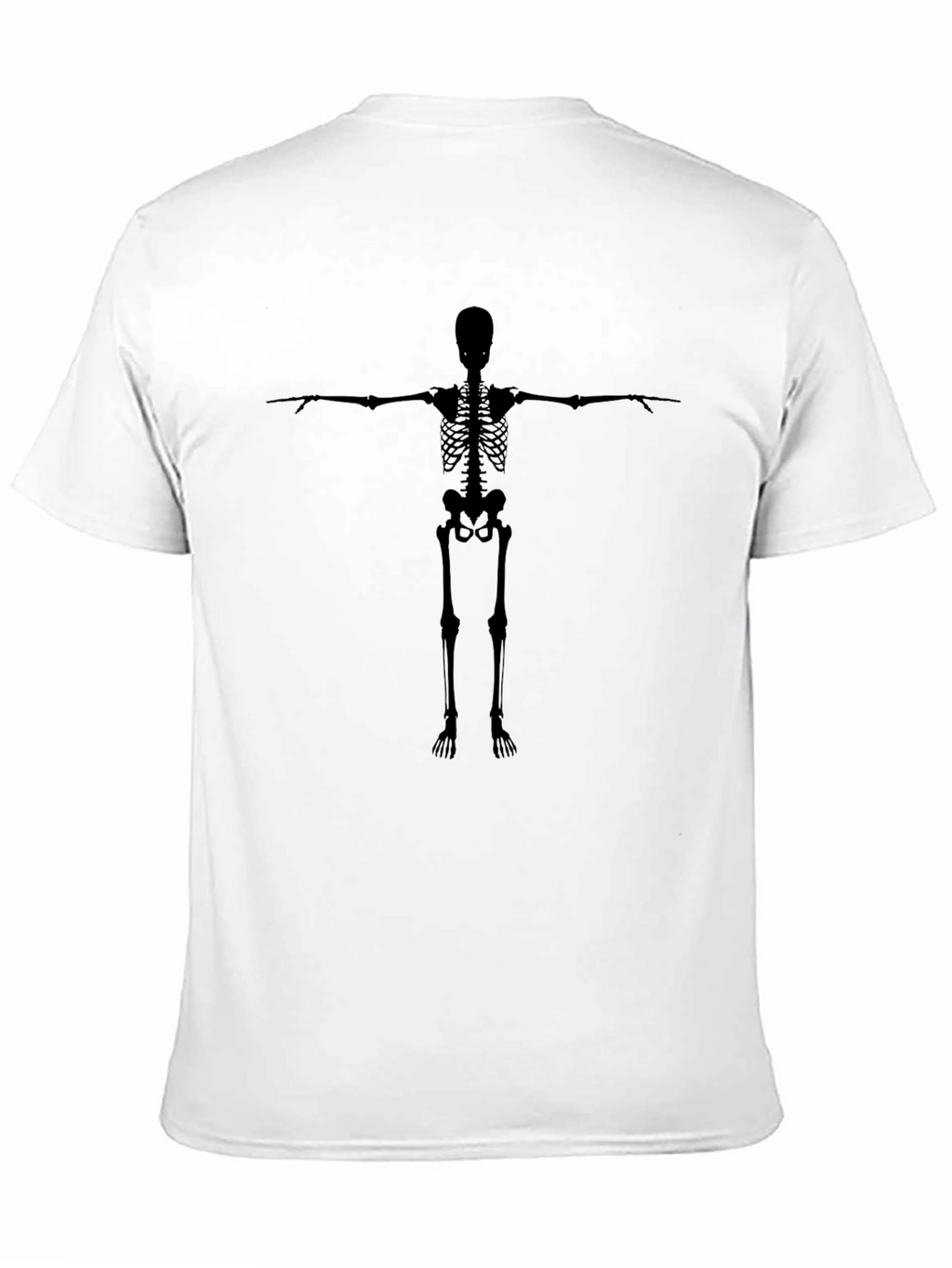 Skeleton Graphic Tee - Black Cotton T-Shirt