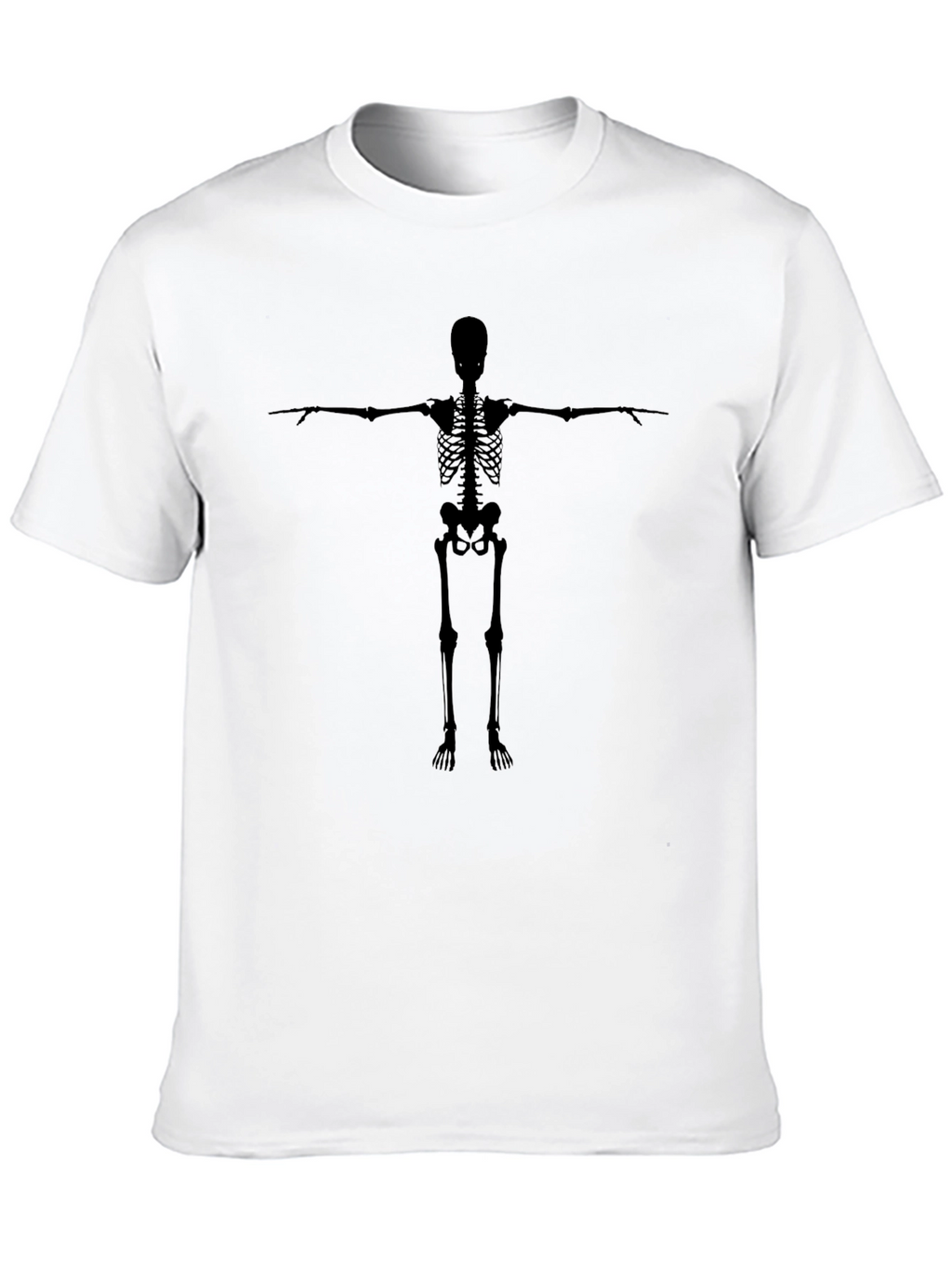 Skeleton Graphic Tee - Black Cotton T-Shirt