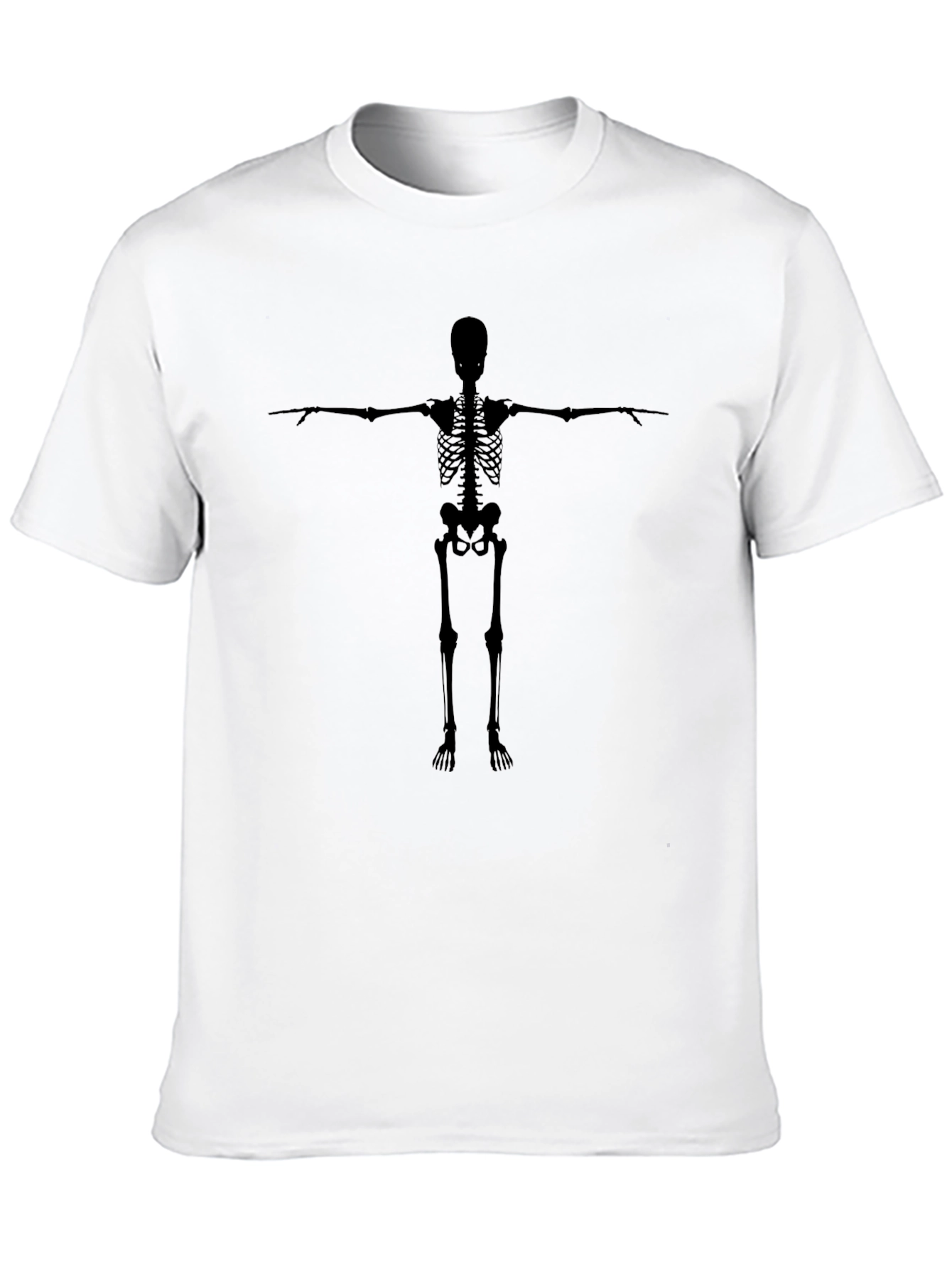 Skeleton Graphic Tee - Black Cotton T-Shirt