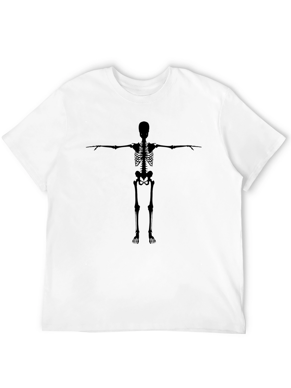 Skeleton Graphic Tee - Black Cotton T-Shirt