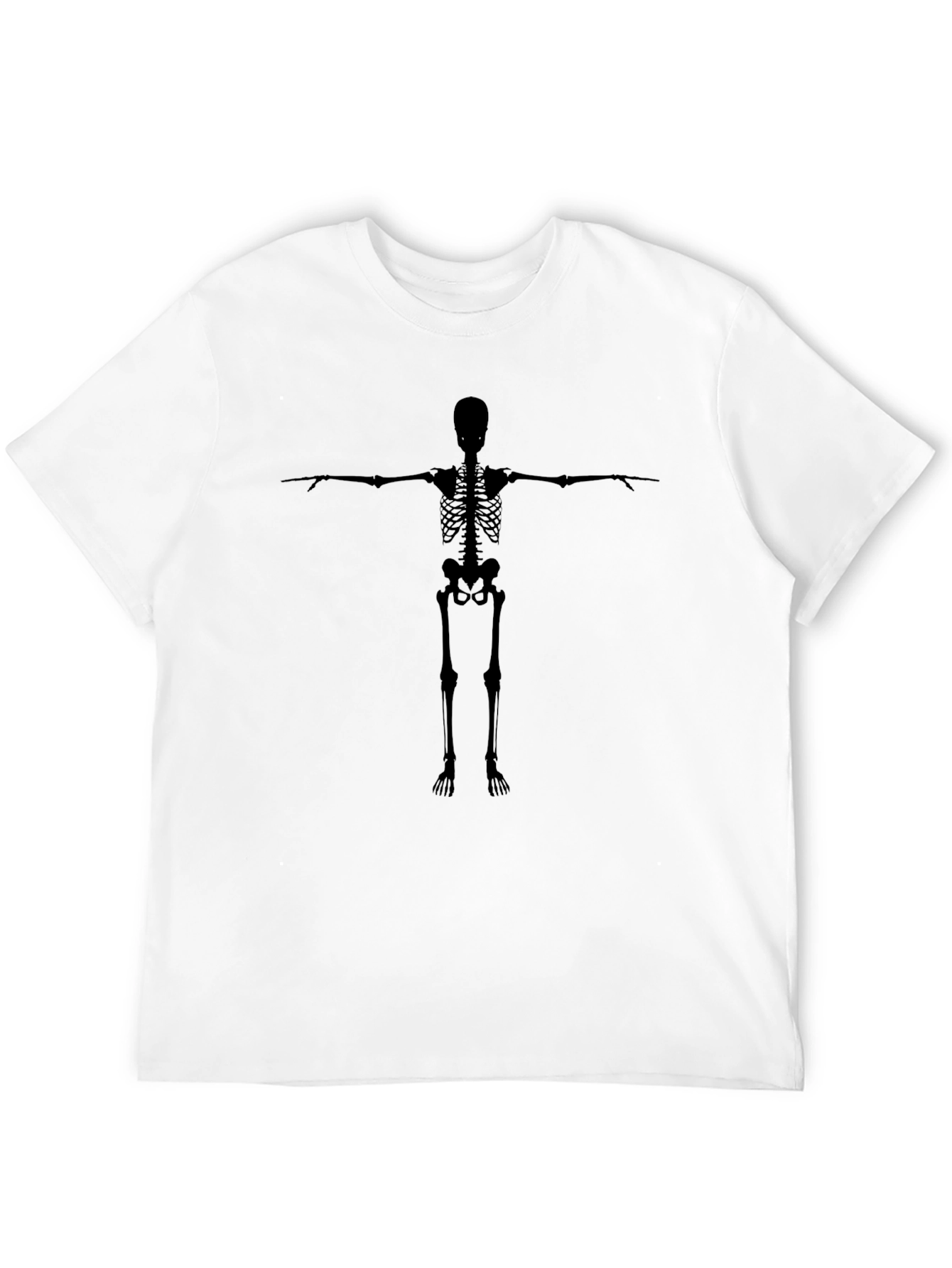 Skeleton Graphic Tee - Black Cotton T-Shirt