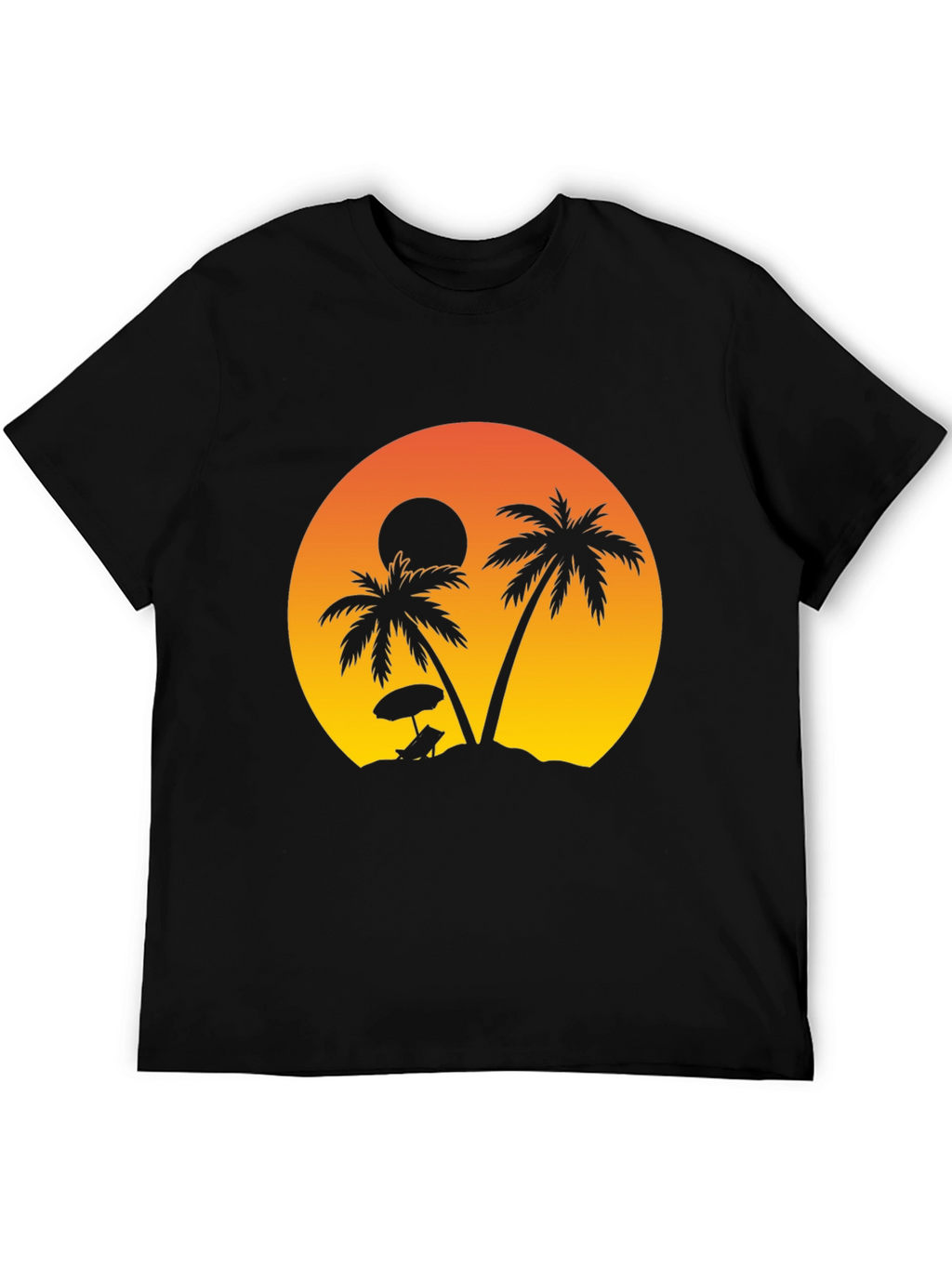 Sunset Beach Palm Tree T-Shirt