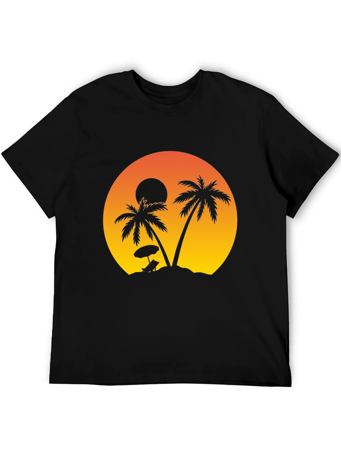 Sunset Beach Palm Tree T-Shirt
