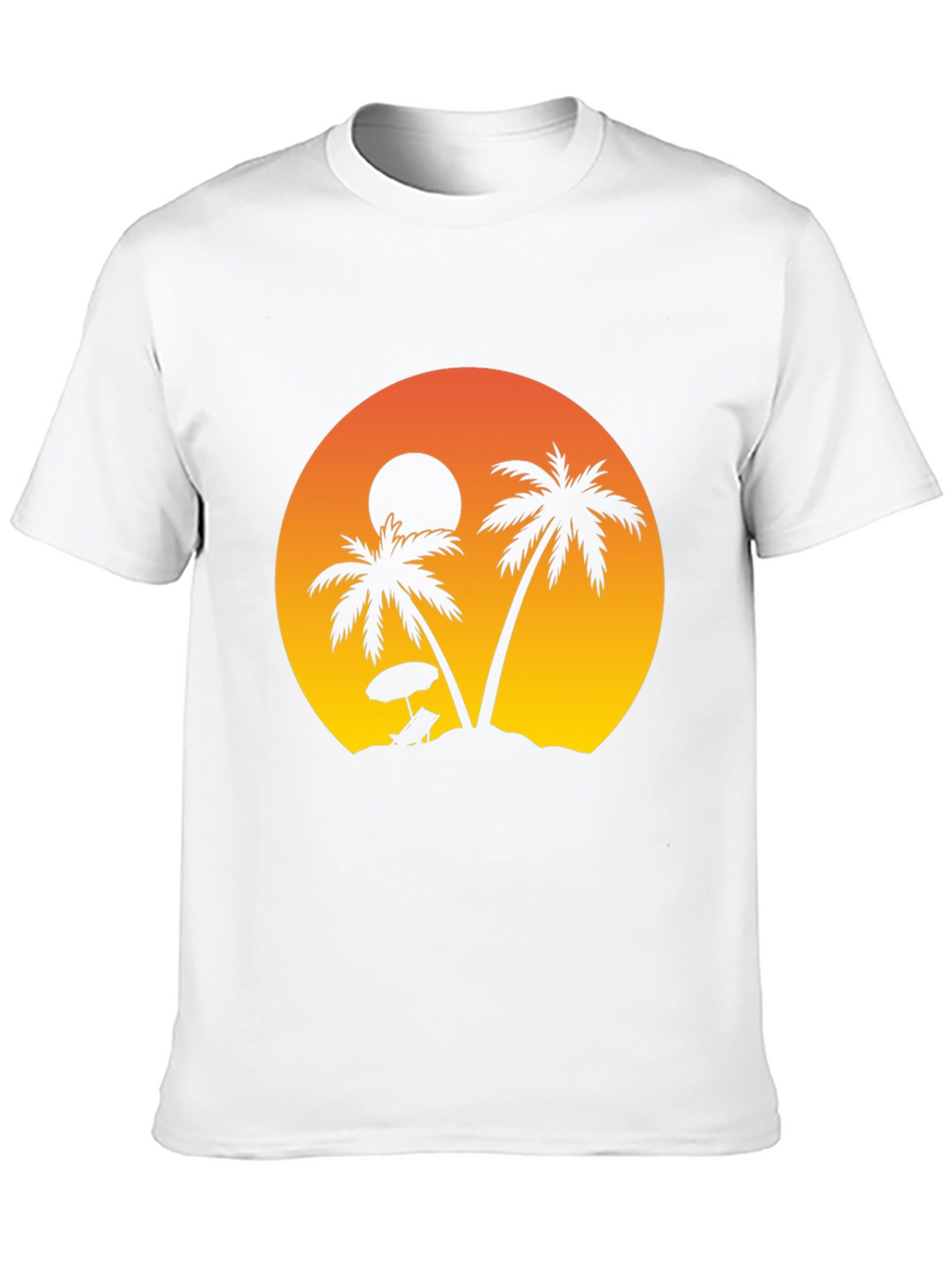 Sunset Beach Palm Tree T-Shirt