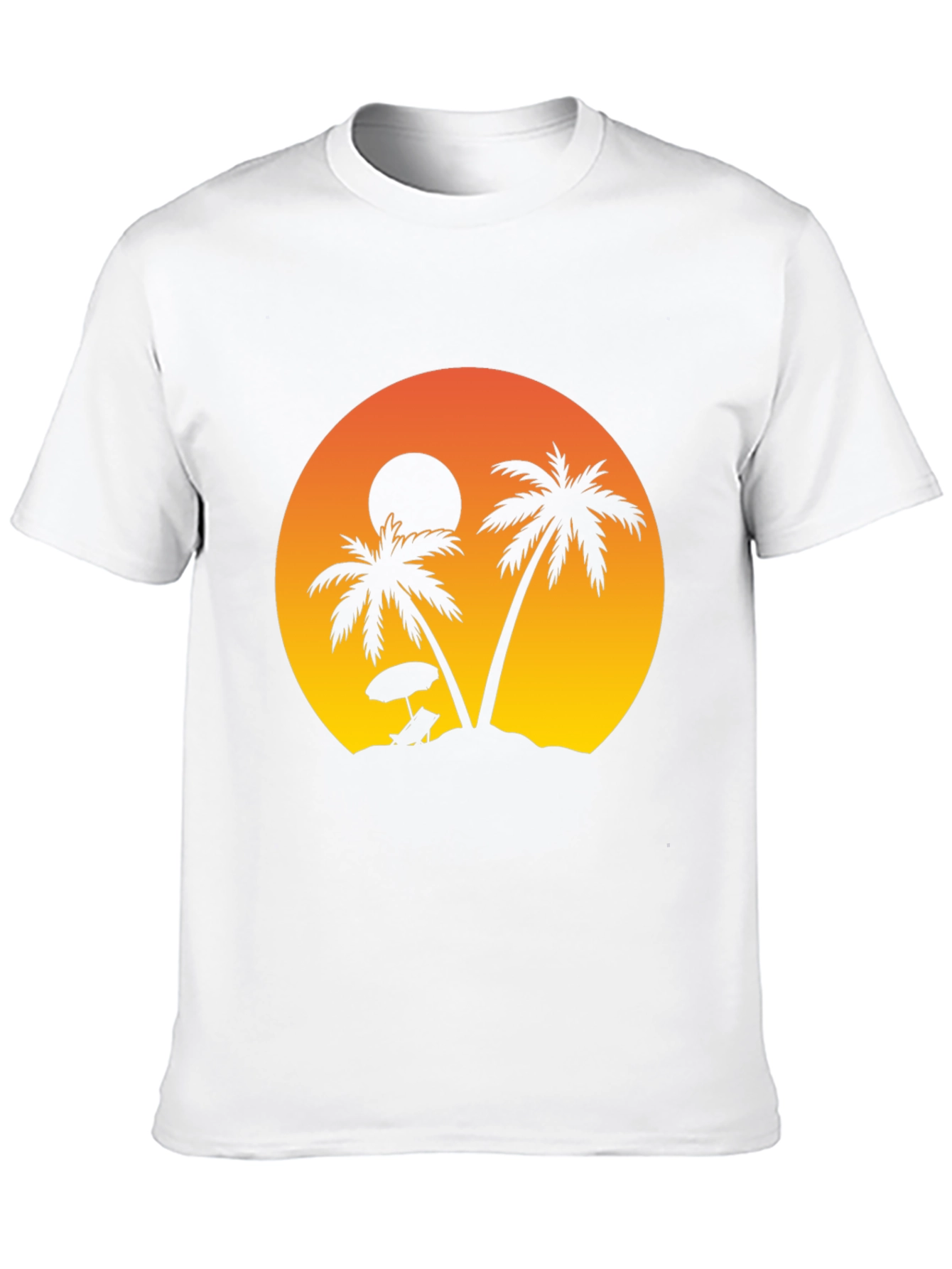 Sunset Beach Palm Tree T-Shirt