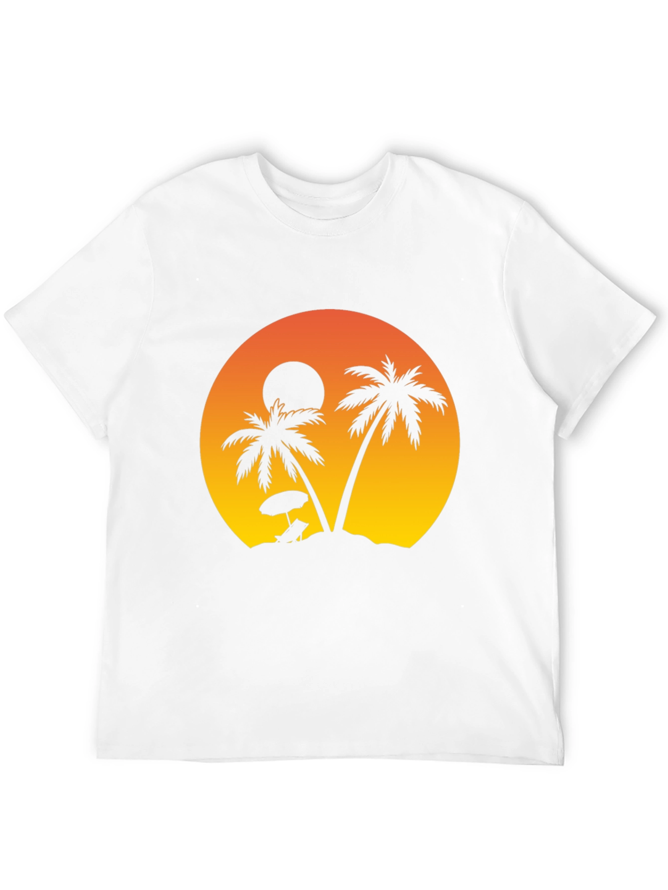 Sunset Beach Palm Tree T-Shirt