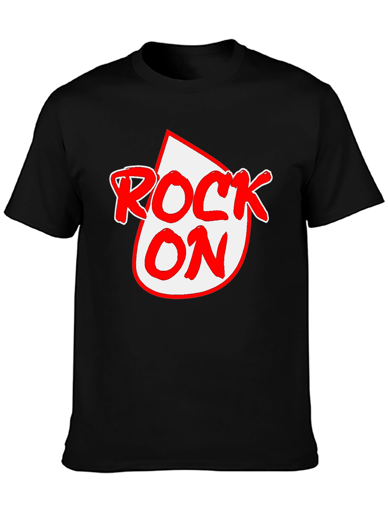 Rock On Graphic Tee - Black Crewneck