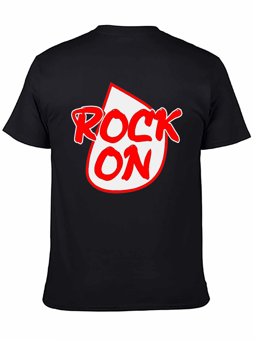 Rock On Graphic Tee - Black Crewneck