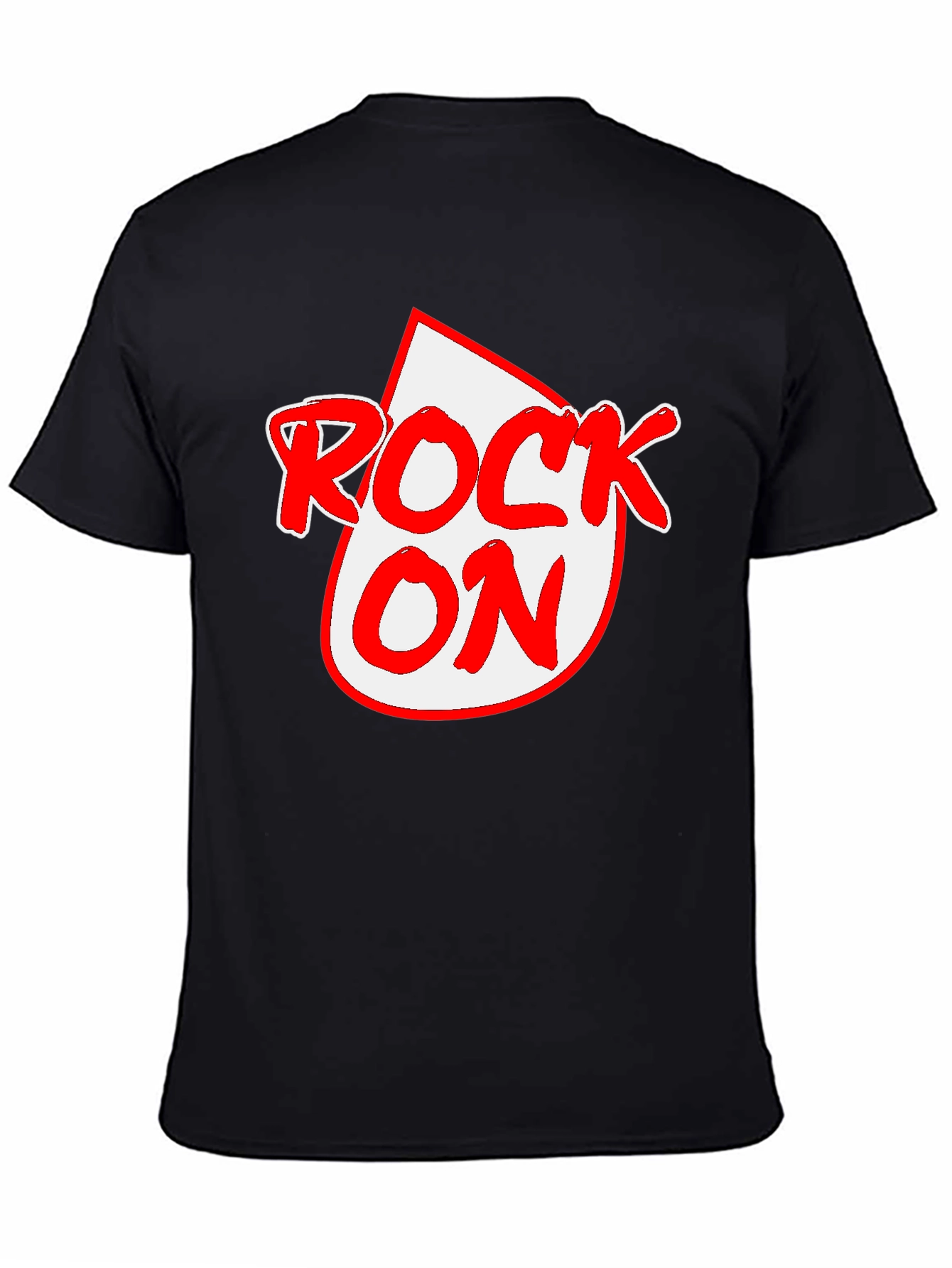 Rock On Graphic Tee - Black Crewneck