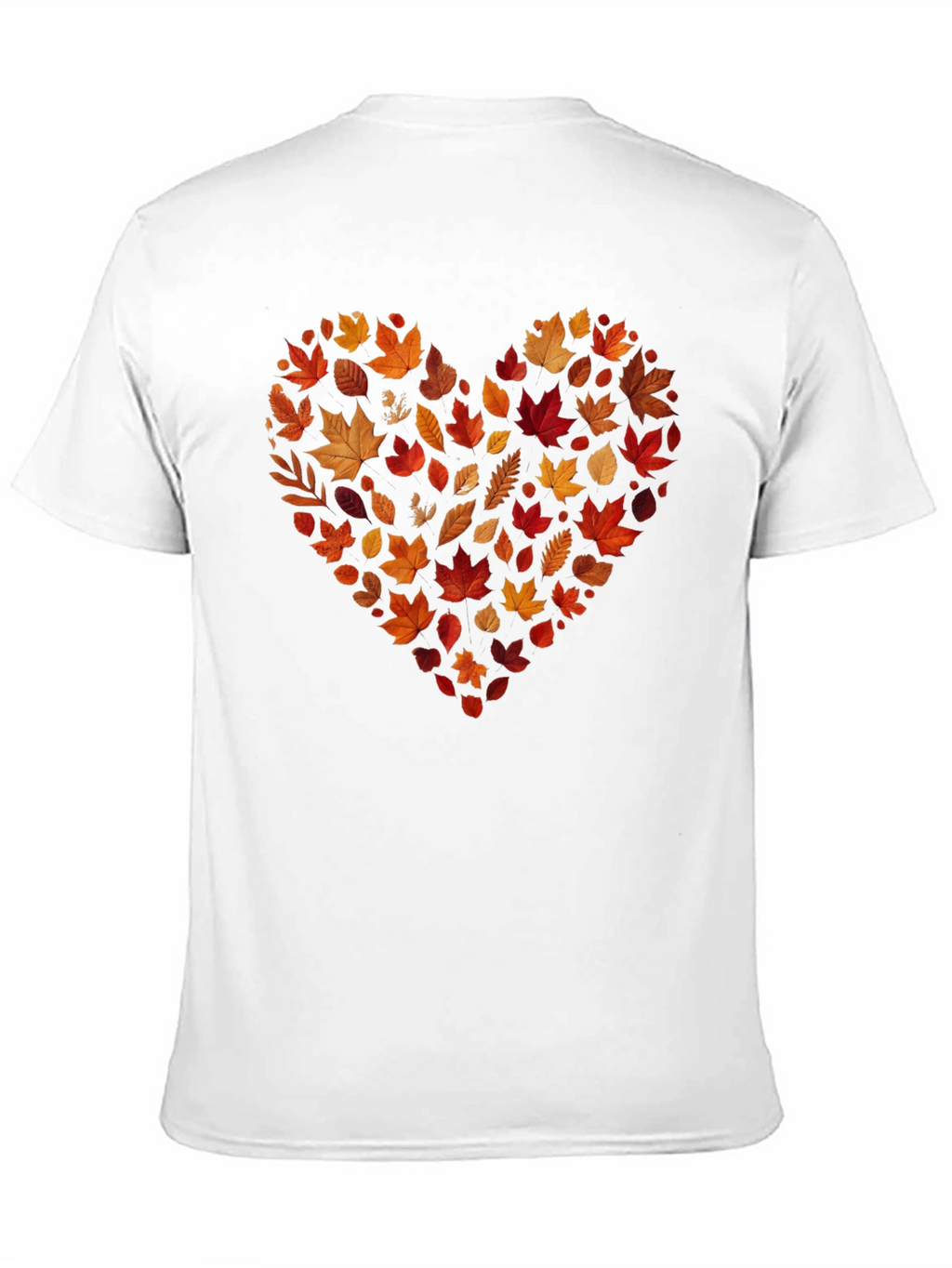 Autumn Leaves Heart Graphic Tee - Black