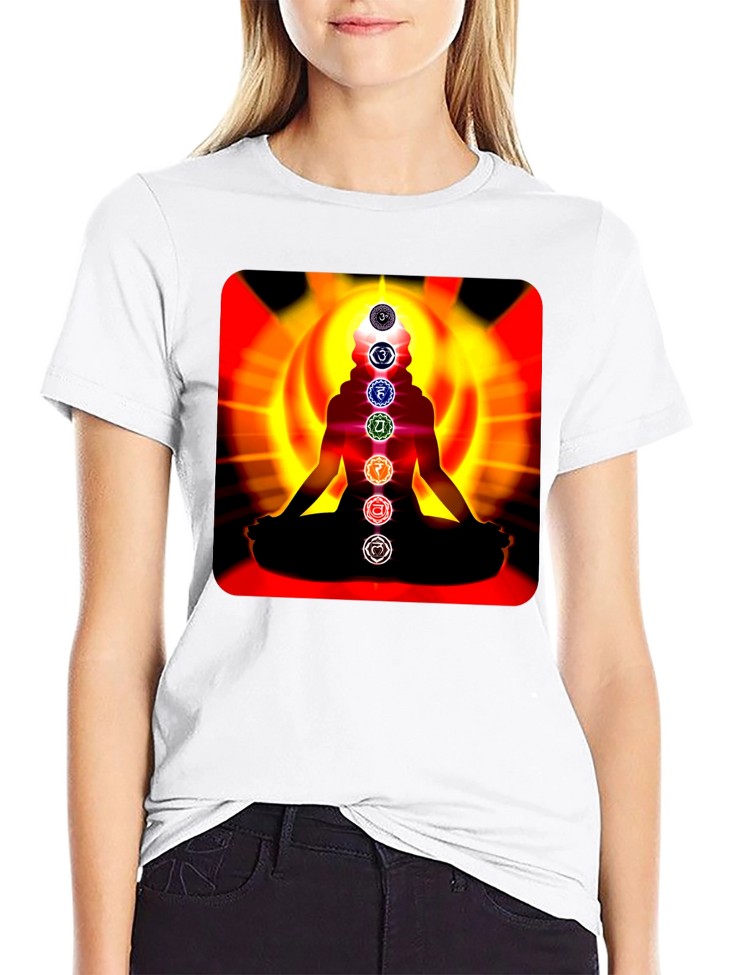 Chakra Meditation T-Shirt - Spiritual Design