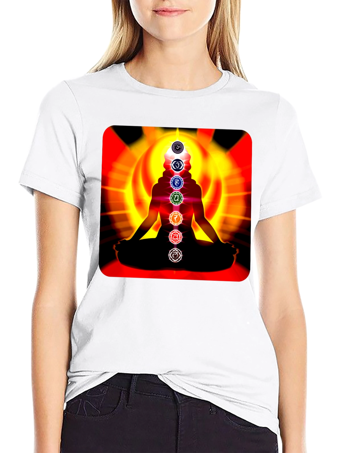 Chakra Meditation T-Shirt - Spiritual Design