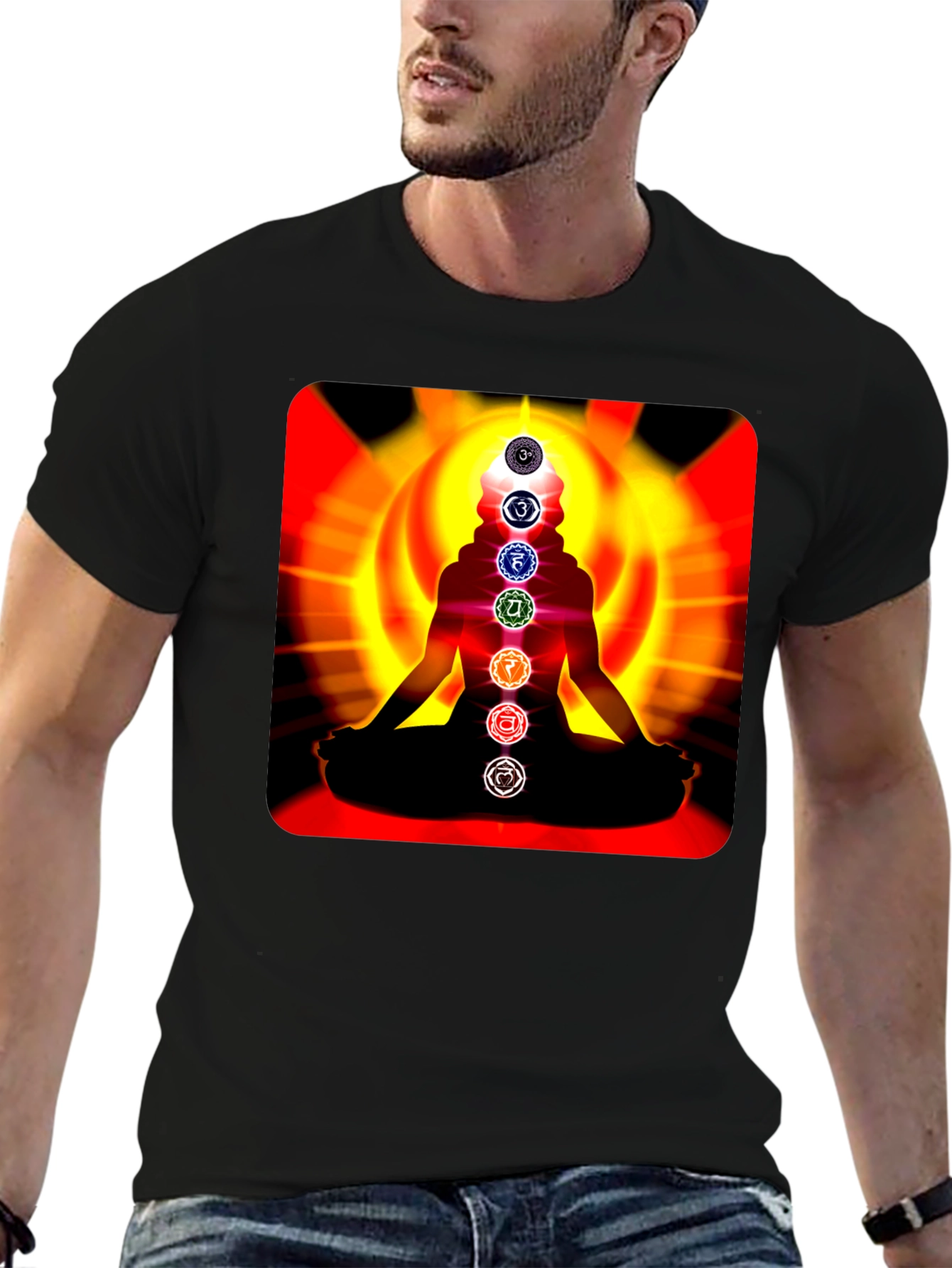 Chakra Meditation T-Shirt - Spiritual Design