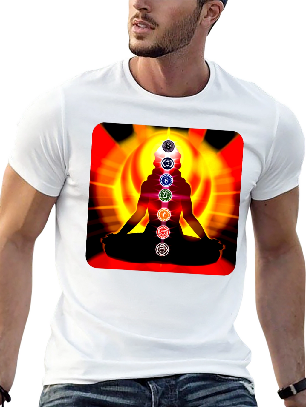Chakra Meditation T-Shirt - Spiritual Design
