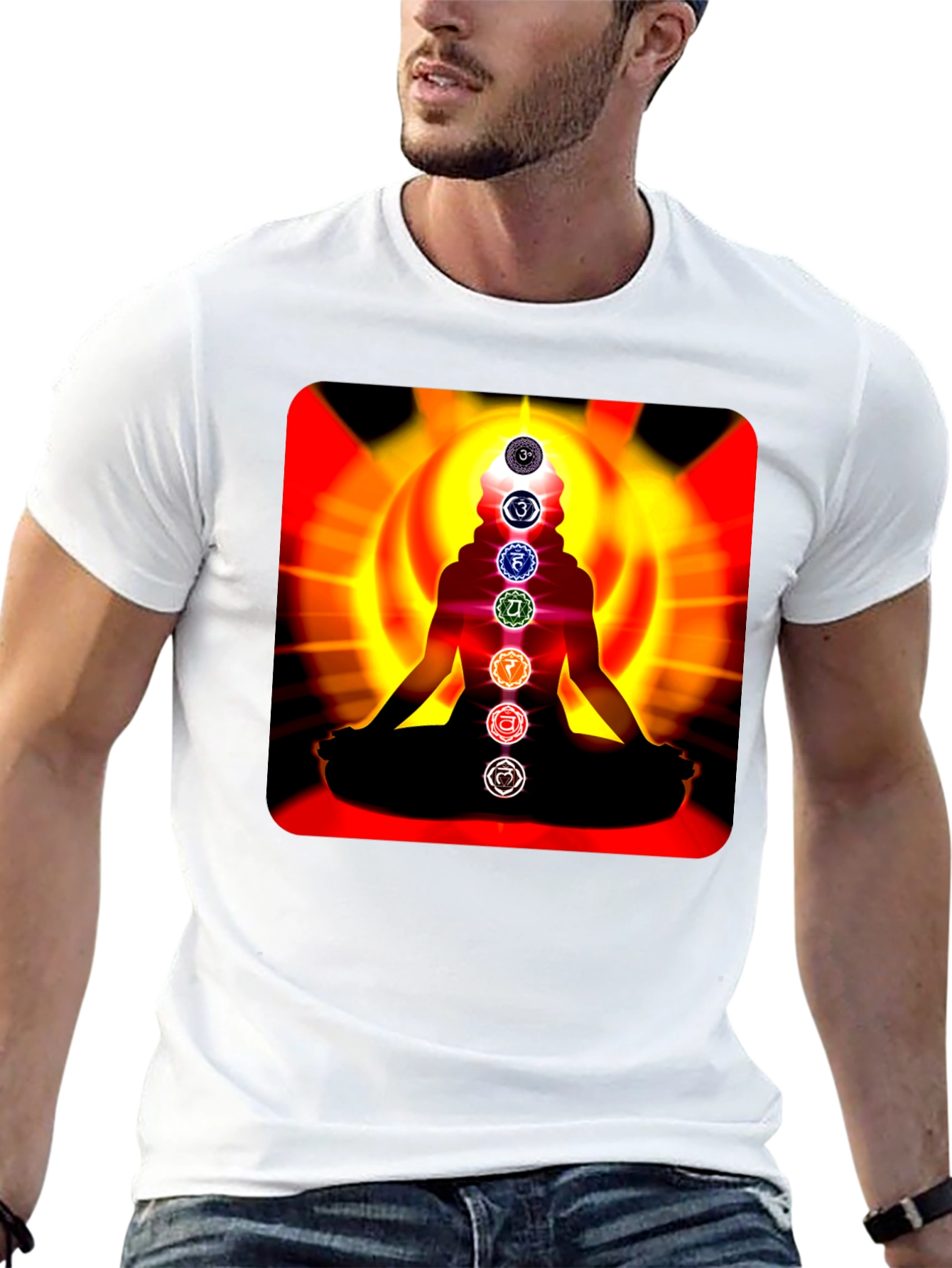 Chakra Meditation T-Shirt - Spiritual Design