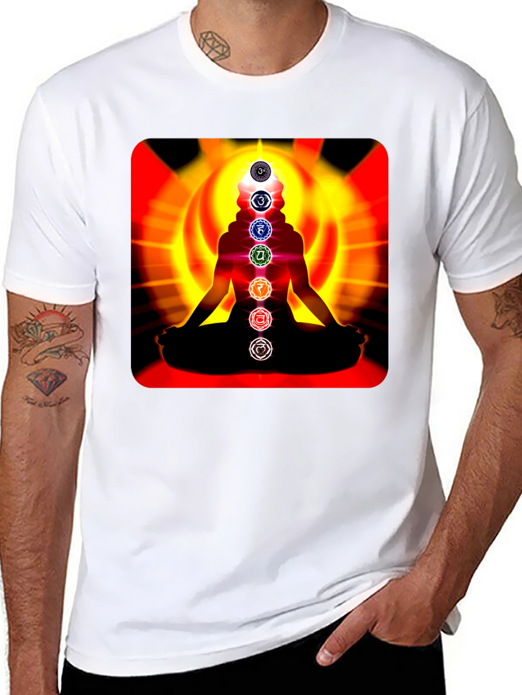 Chakra Meditation T-Shirt - Spiritual Design