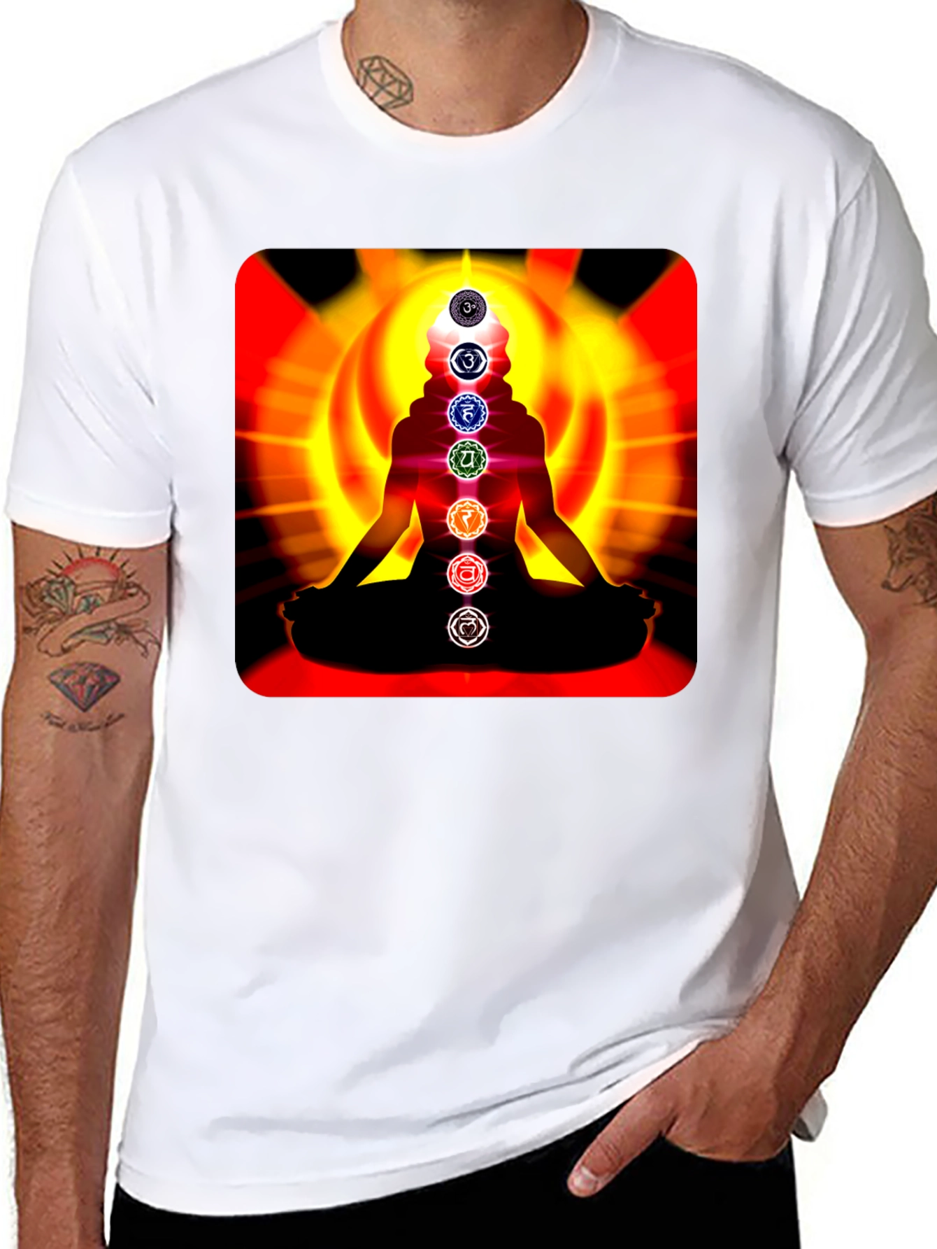 Chakra Meditation T-Shirt - Spiritual Design