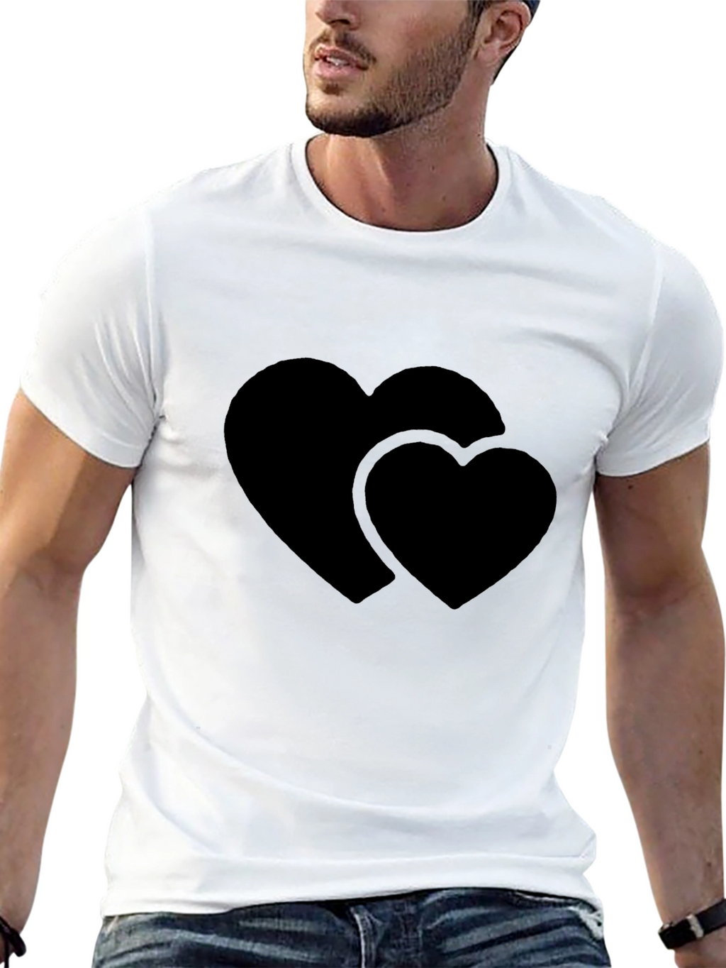 Heart to Heart Black T-Shirt