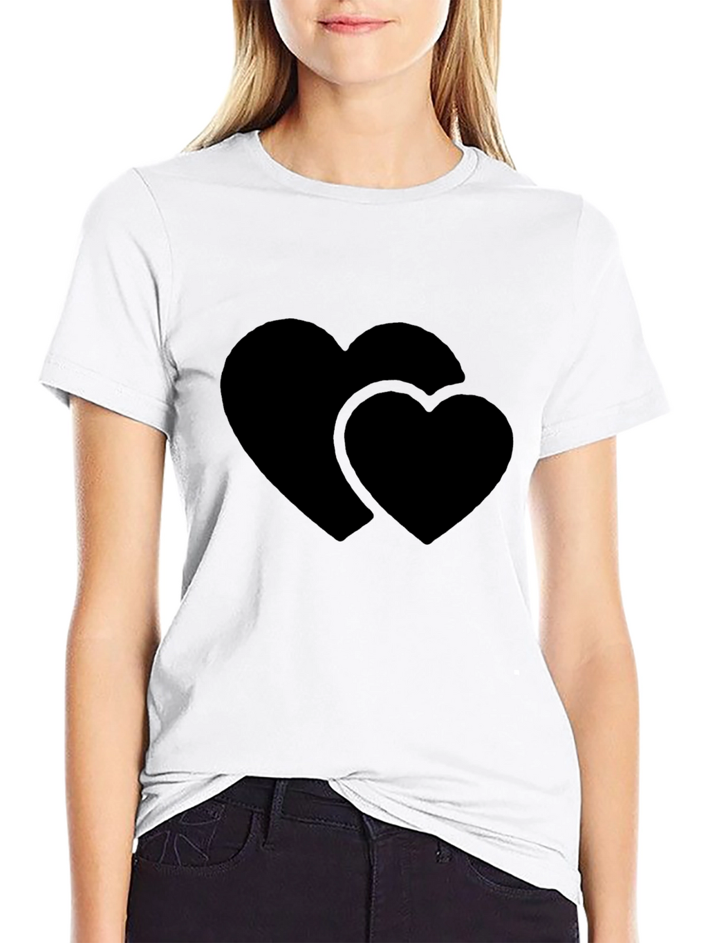 Heart to Heart Black T-Shirt