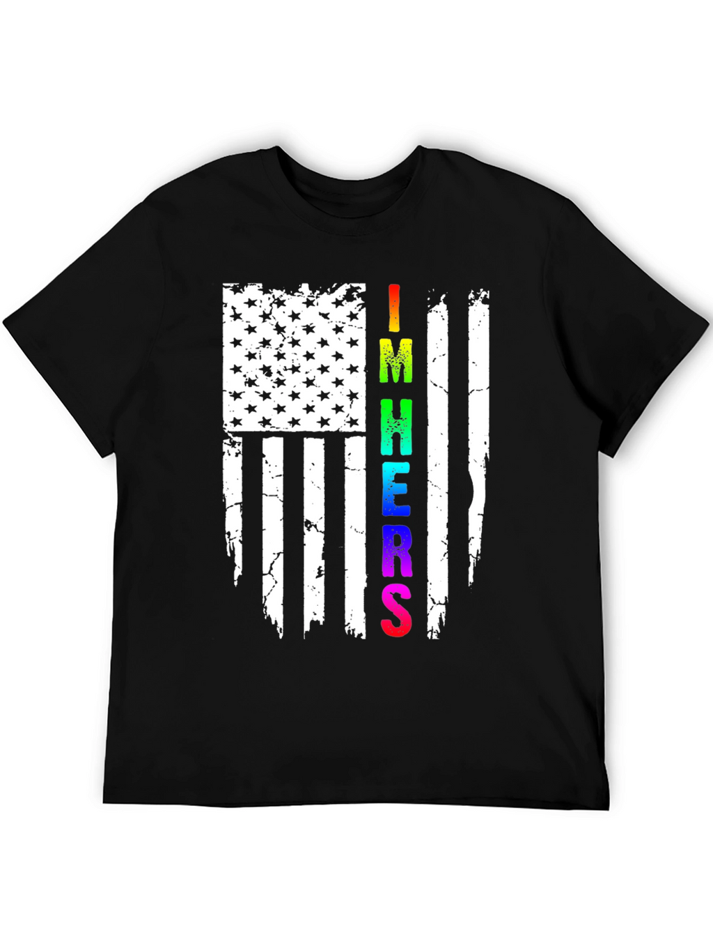 Im Here American Flag Graphic Tee