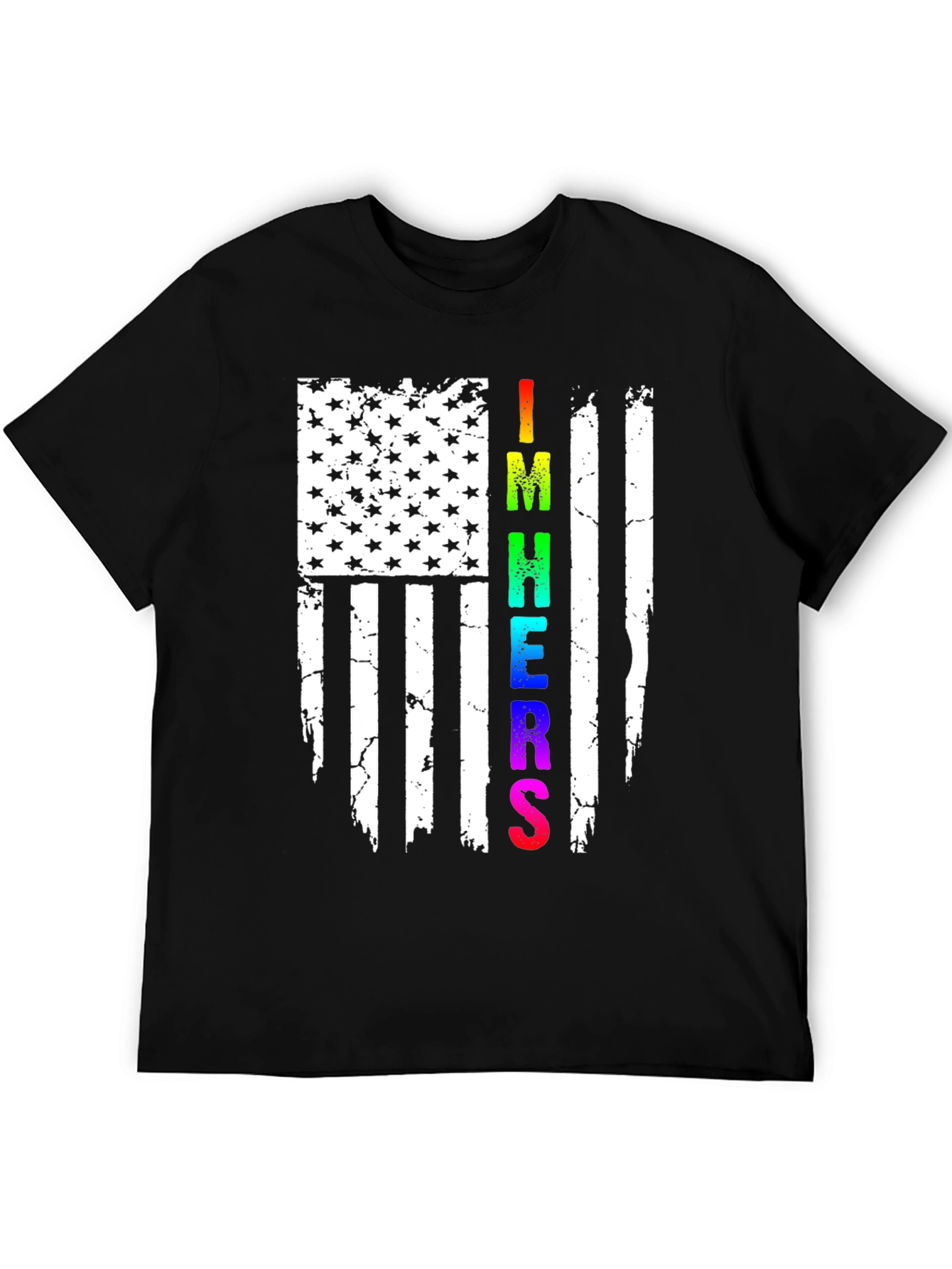 Im Here American Flag Graphic Tee