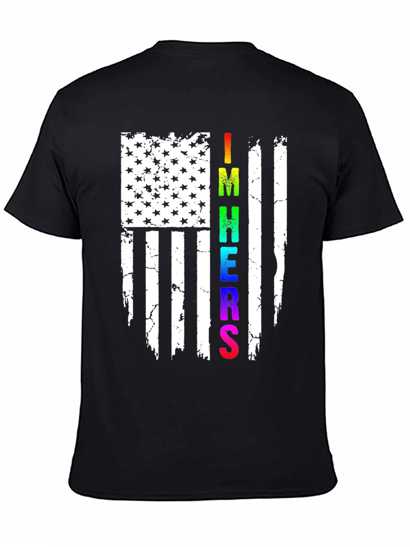 Im Here American Flag Graphic Tee