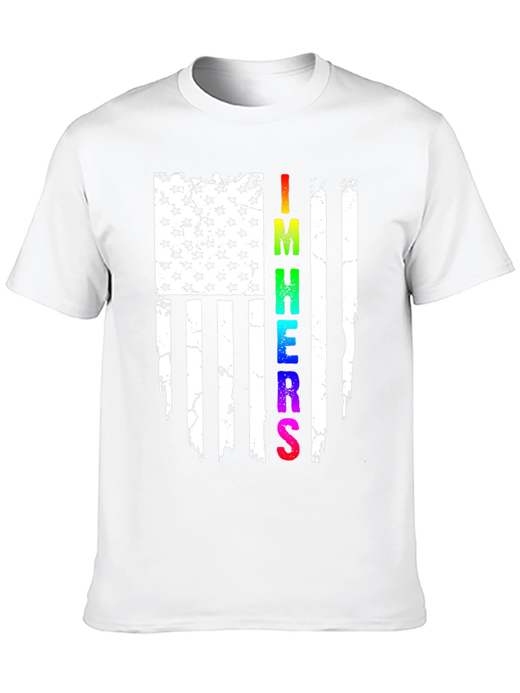 Im Here American Flag Graphic Tee