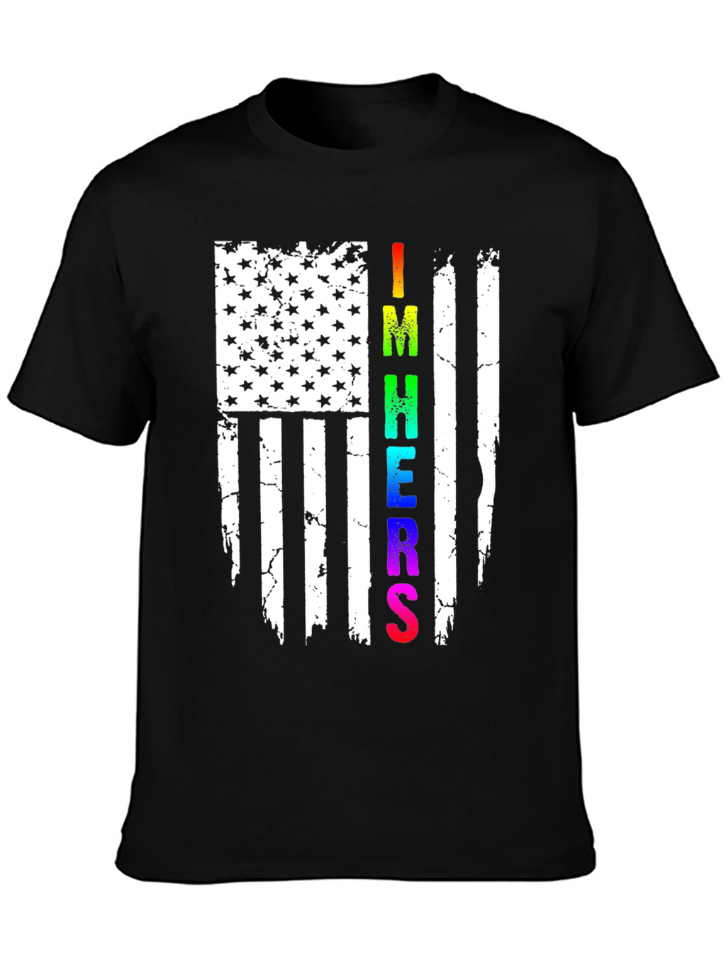 Im Here American Flag Graphic Tee