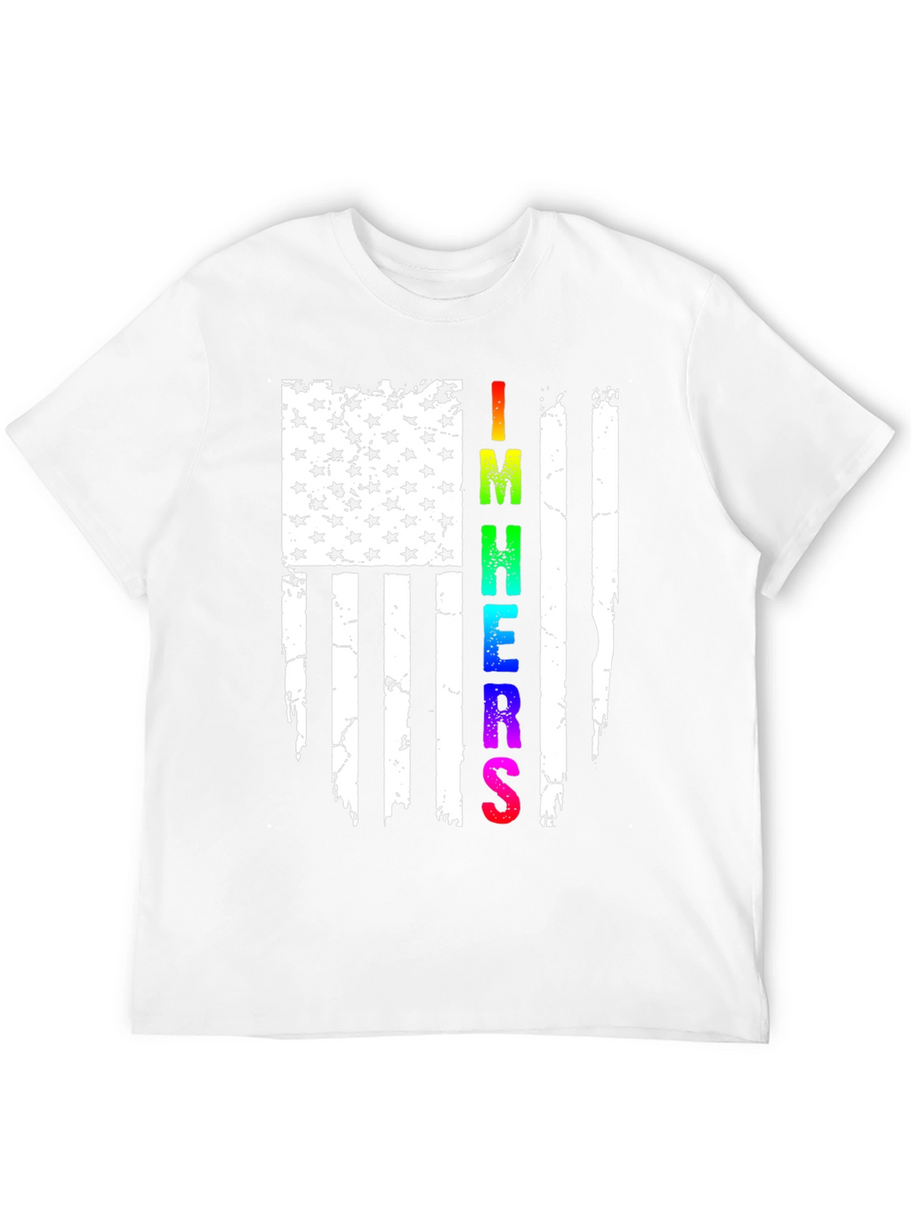 Im Here American Flag Graphic Tee