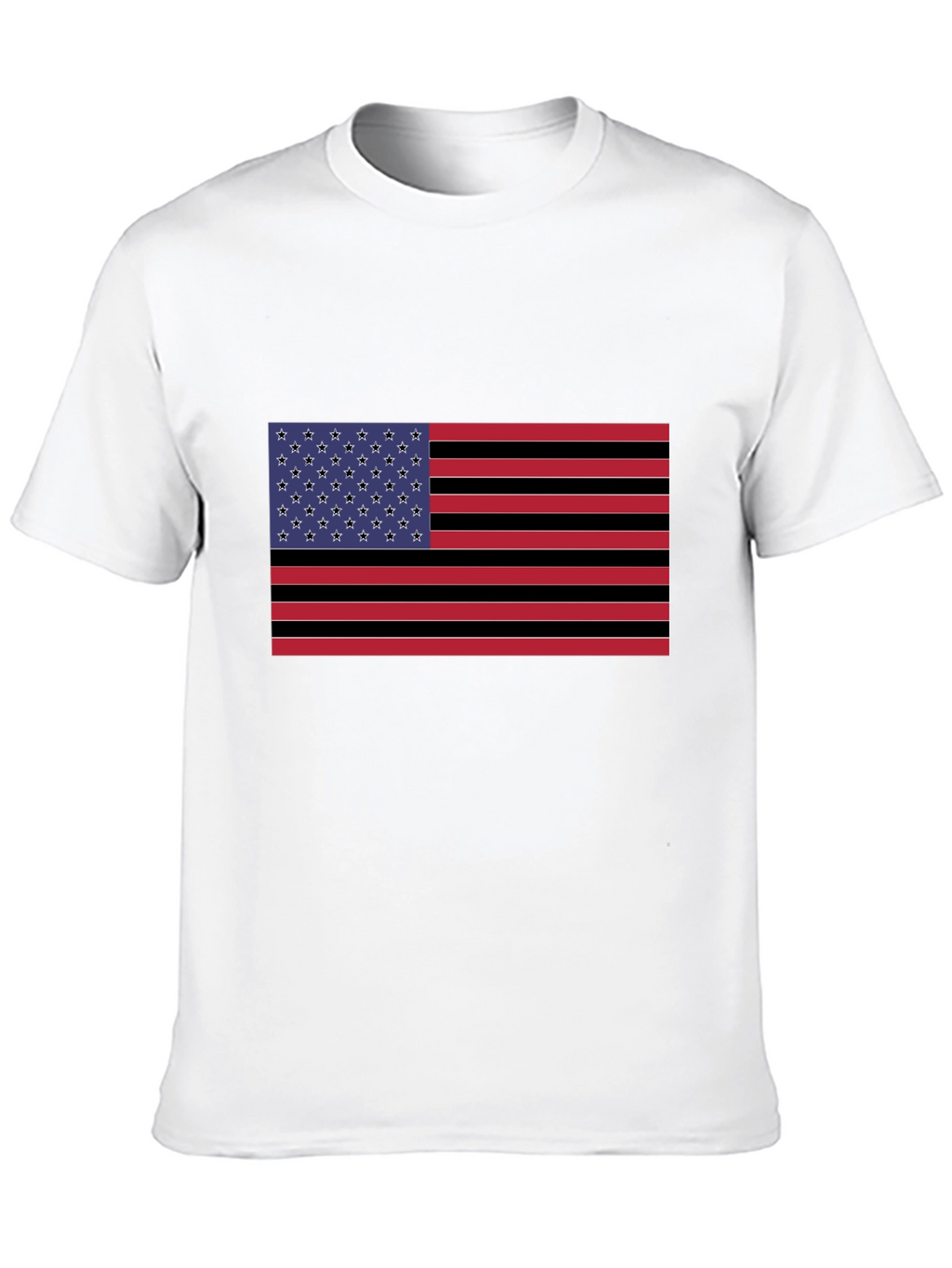 American Flag Graphic Black T-Shirt
