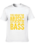 Music & Bass Graphic Tee - Black Cotton T-Shirt