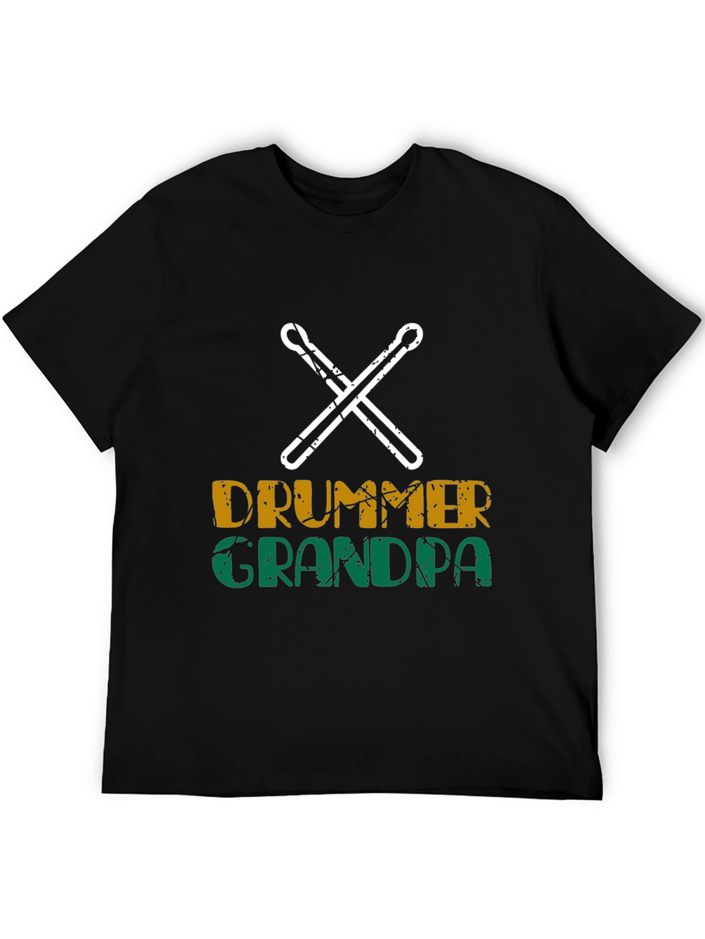 Drummer Grandpa Black T-Shirt