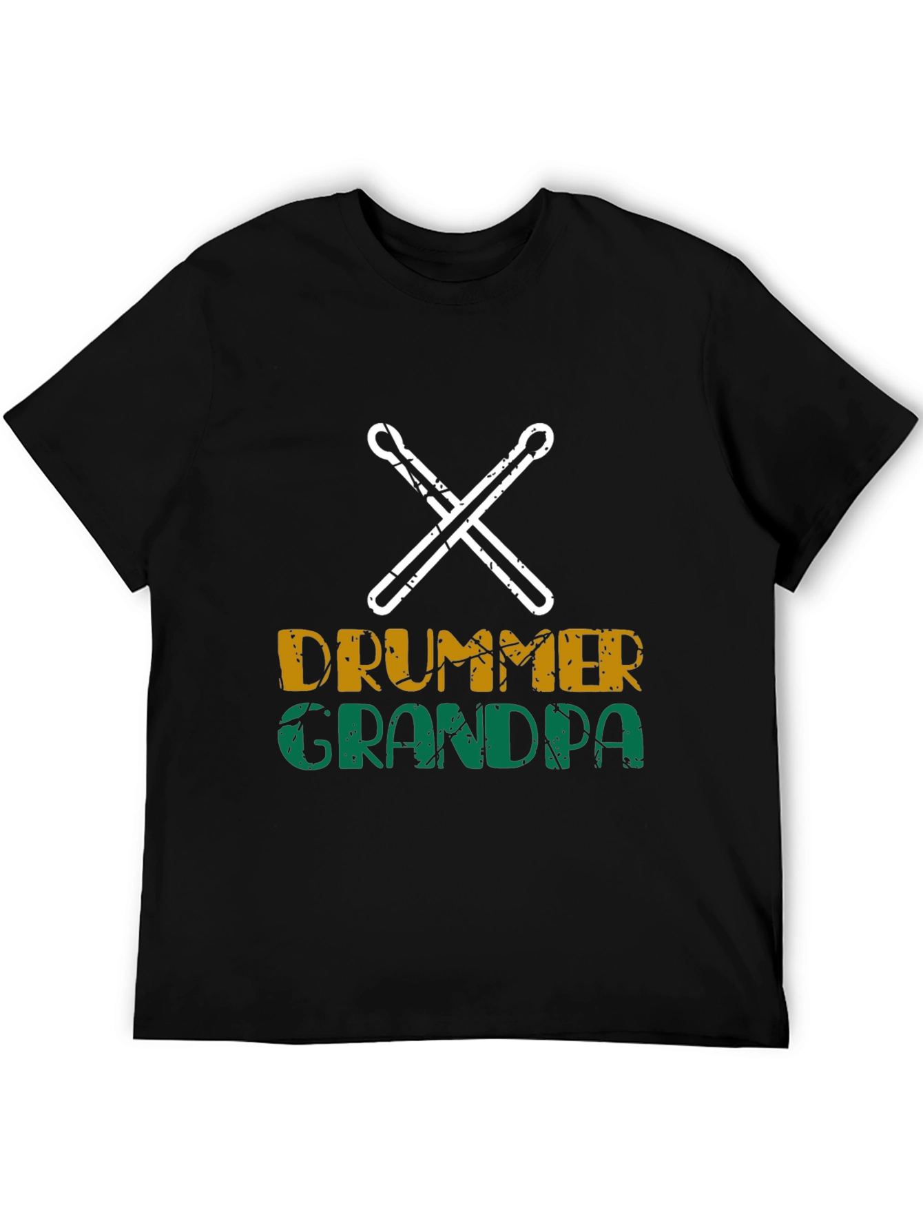 Drummer Grandpa Black T-Shirt