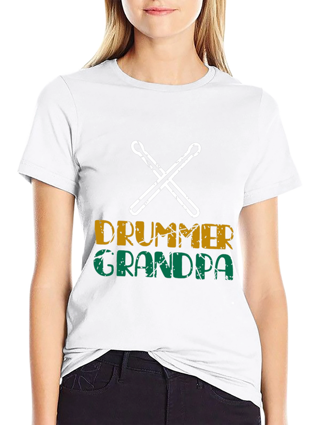 Drummer Grandpa Black T-Shirt
