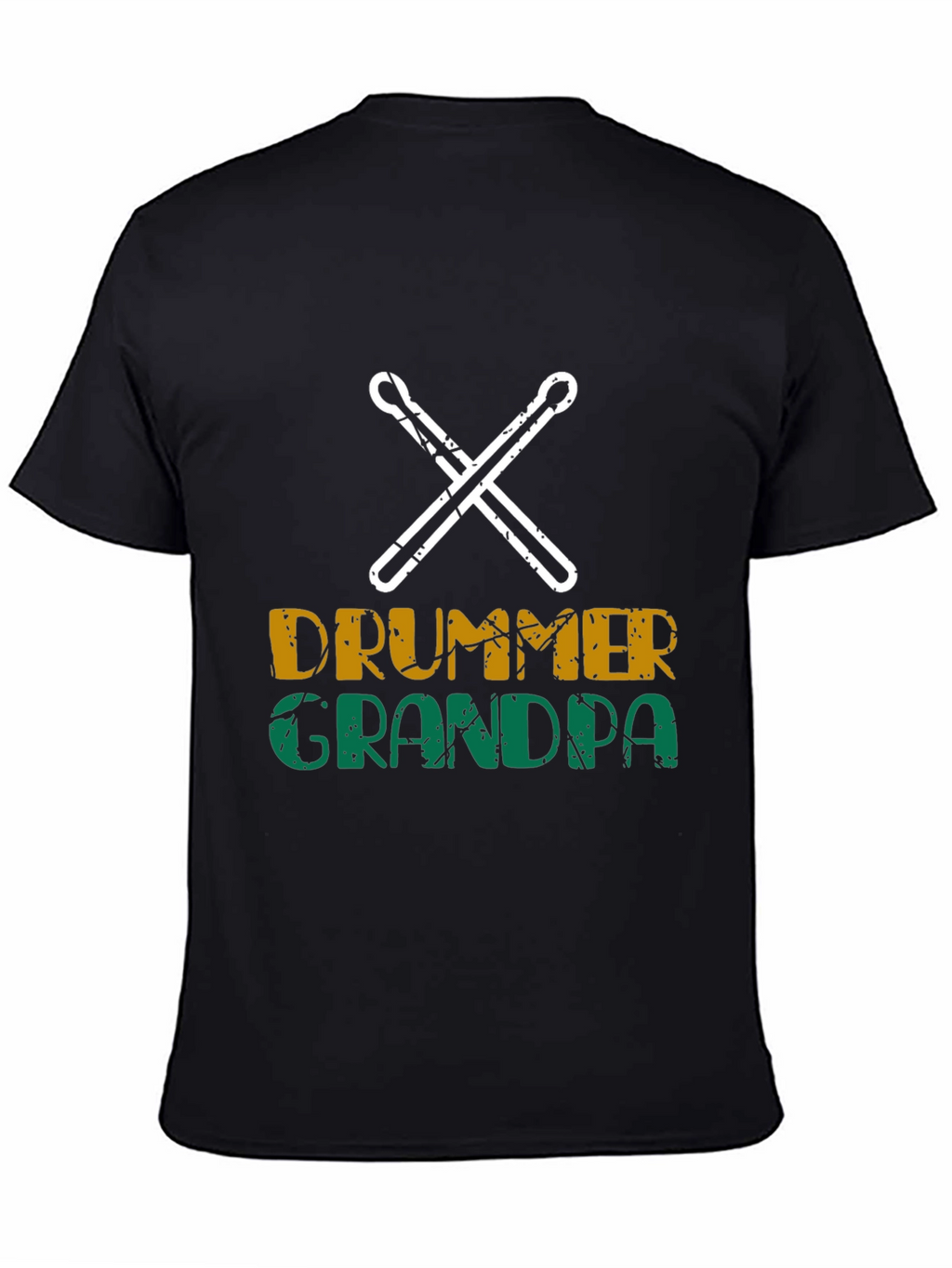Drummer Grandpa Black T-Shirt