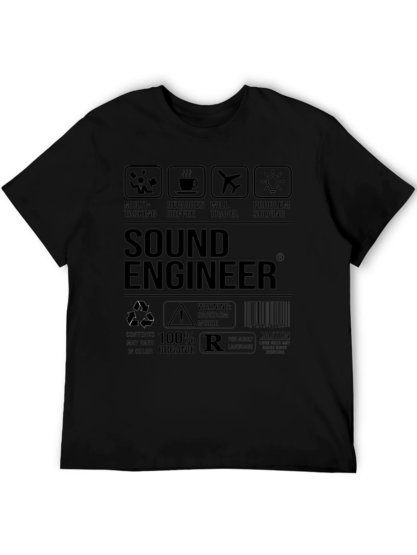 Sound Engineer Sarcasm Graphic T-Shirt