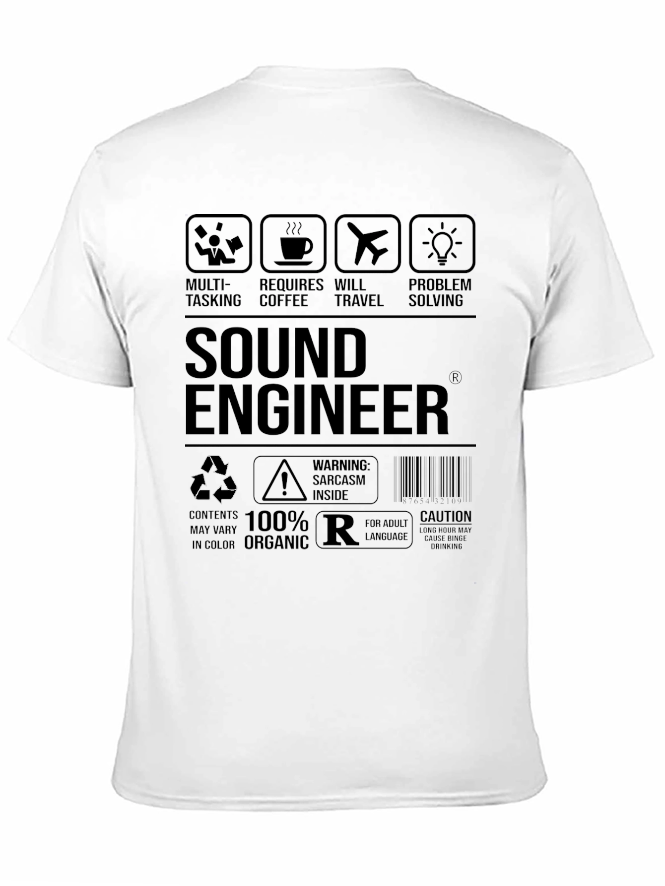 Sound Engineer Sarcasm Graphic T-Shirt