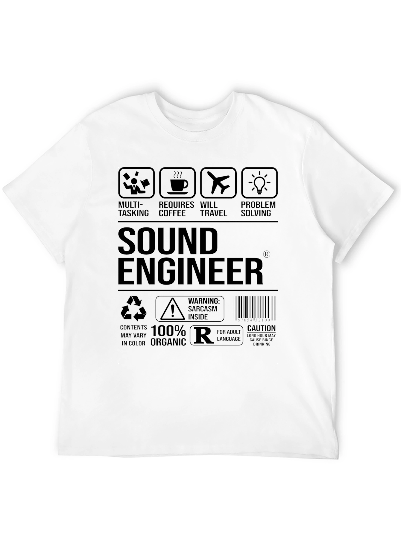 Sound Engineer Sarcasm Graphic T-Shirt