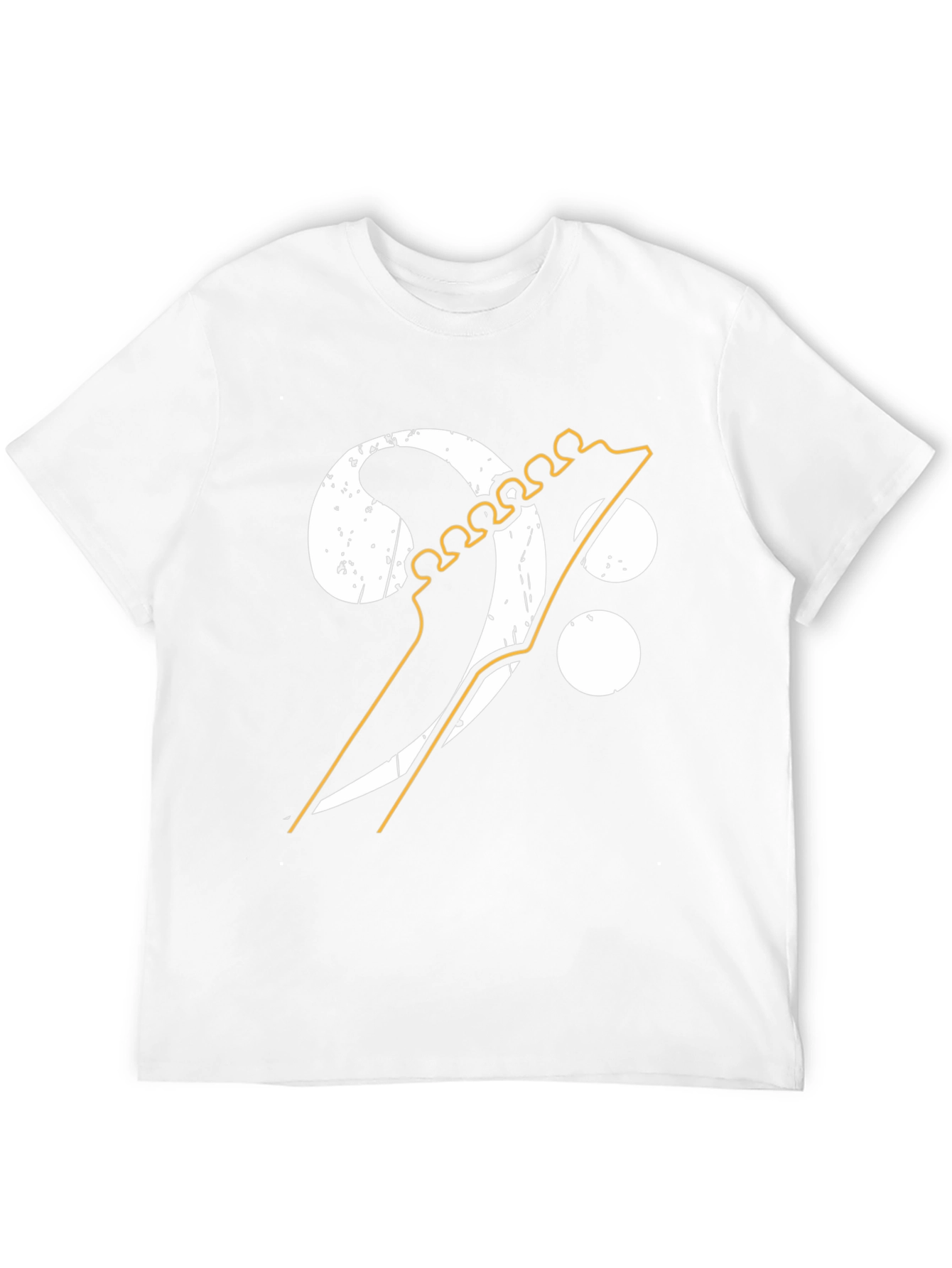 Bass Clef Guitar Graphic Tee - Music Lover Shirt