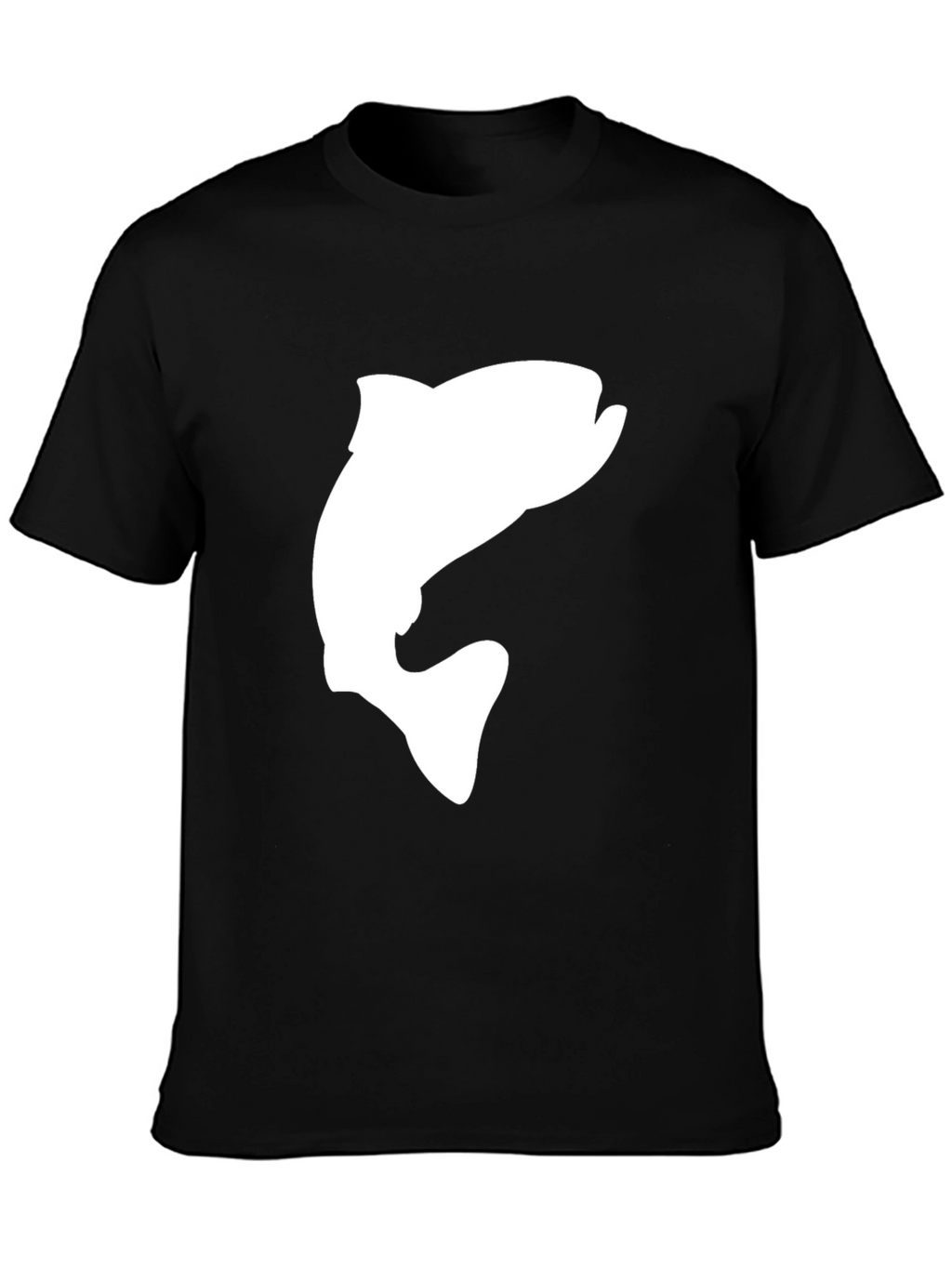 Fish Graphic Black T-Shirt - Casual Cotton Tee