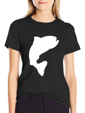 Fish Graphic Black T-Shirt - Casual Cotton Tee