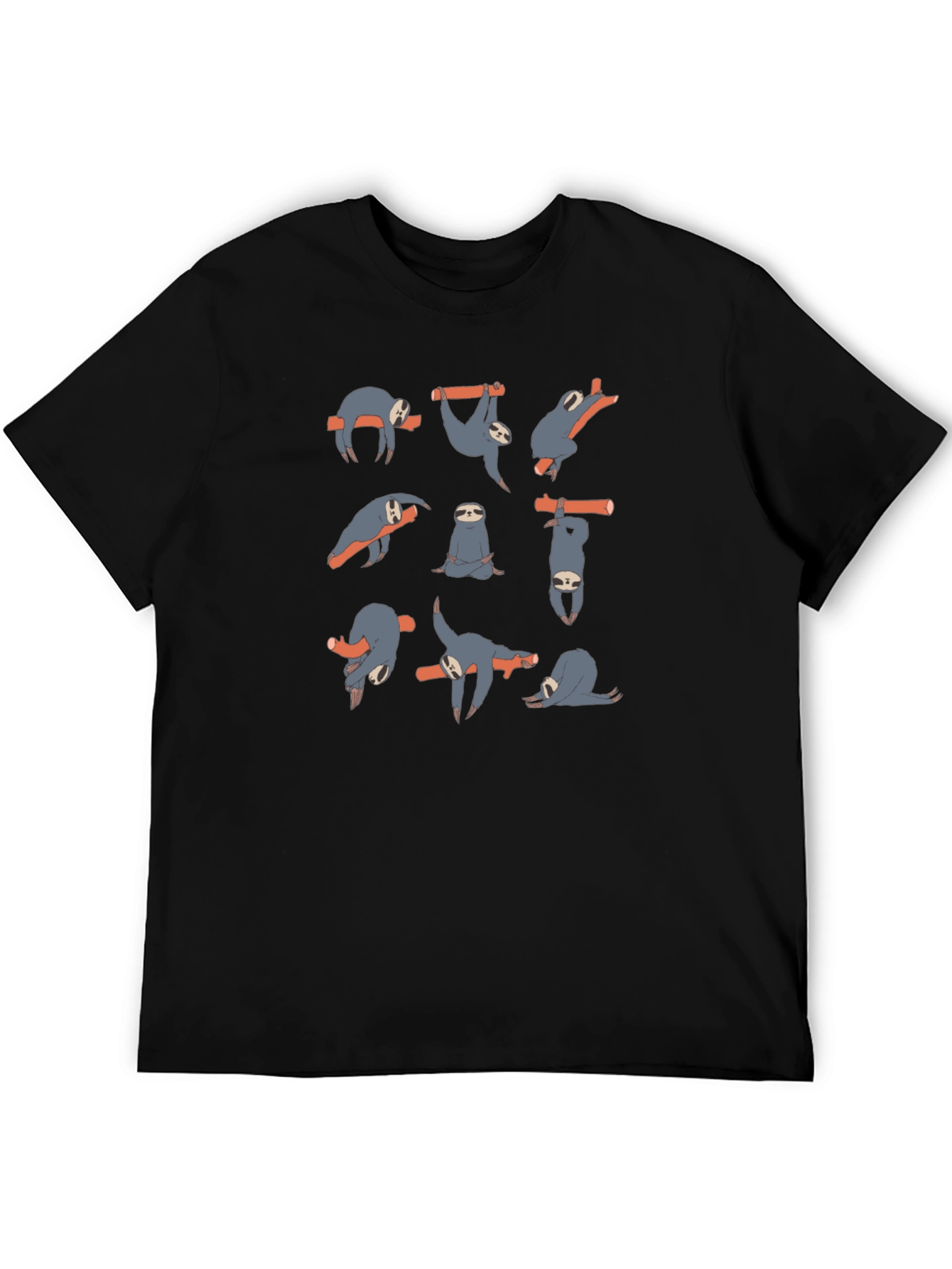 Yoga Sloth Graphic T-Shirt - Funny Lazy Animals Tee