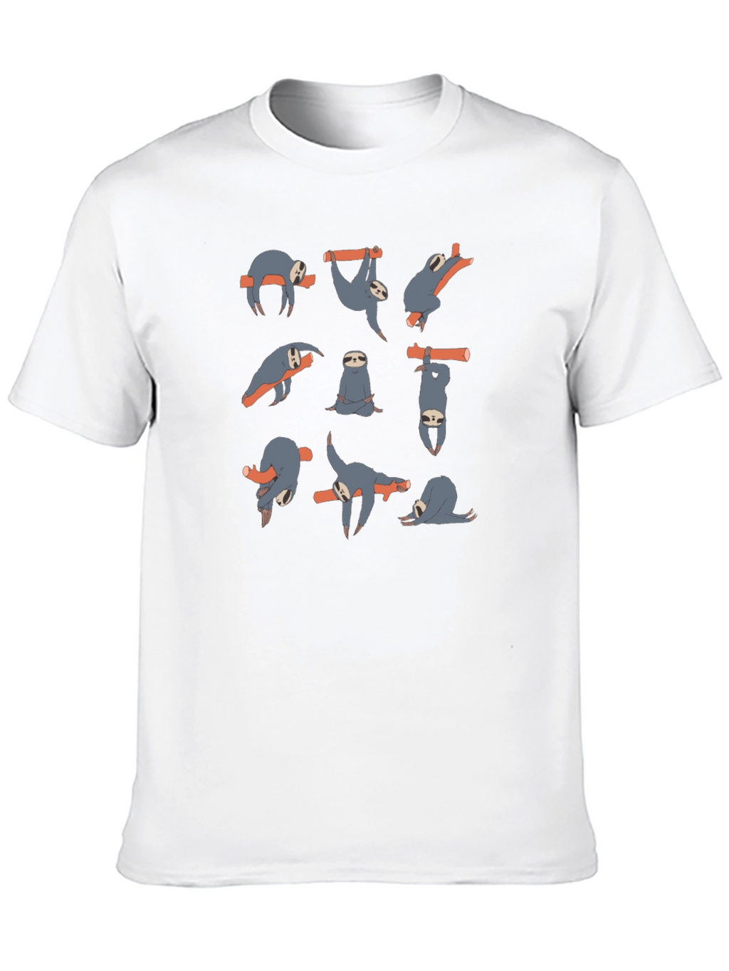 Yoga Sloth Graphic T-Shirt - Funny Lazy Animals Tee
