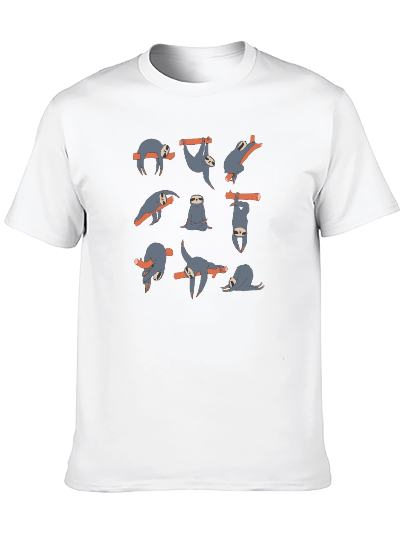 Yoga Sloth Graphic T-Shirt - Funny Lazy Animals Tee